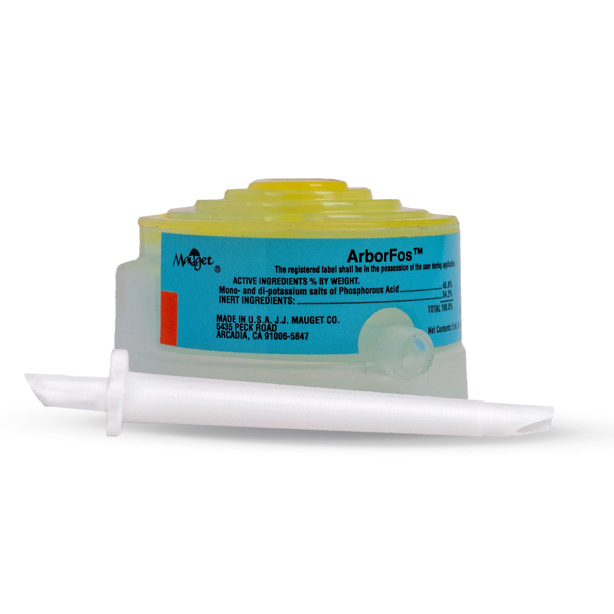 Mauget ArborFos Injector - 5ml Fungicide for Trees, 45.8% Phosphoric Acid for Stronger Immunity & Vibrant Leaves, Spill-Proof Fungicide for Mold Removal, Pack of 24 Caps