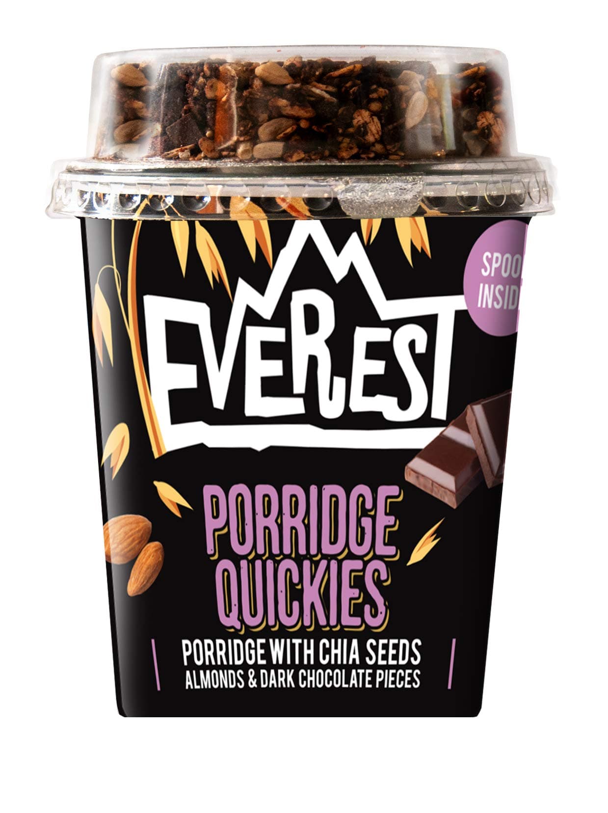Everest Healthy Porridge Quickie 12-Pack (Chia Seeds, Almonds & Dark Chocolate)