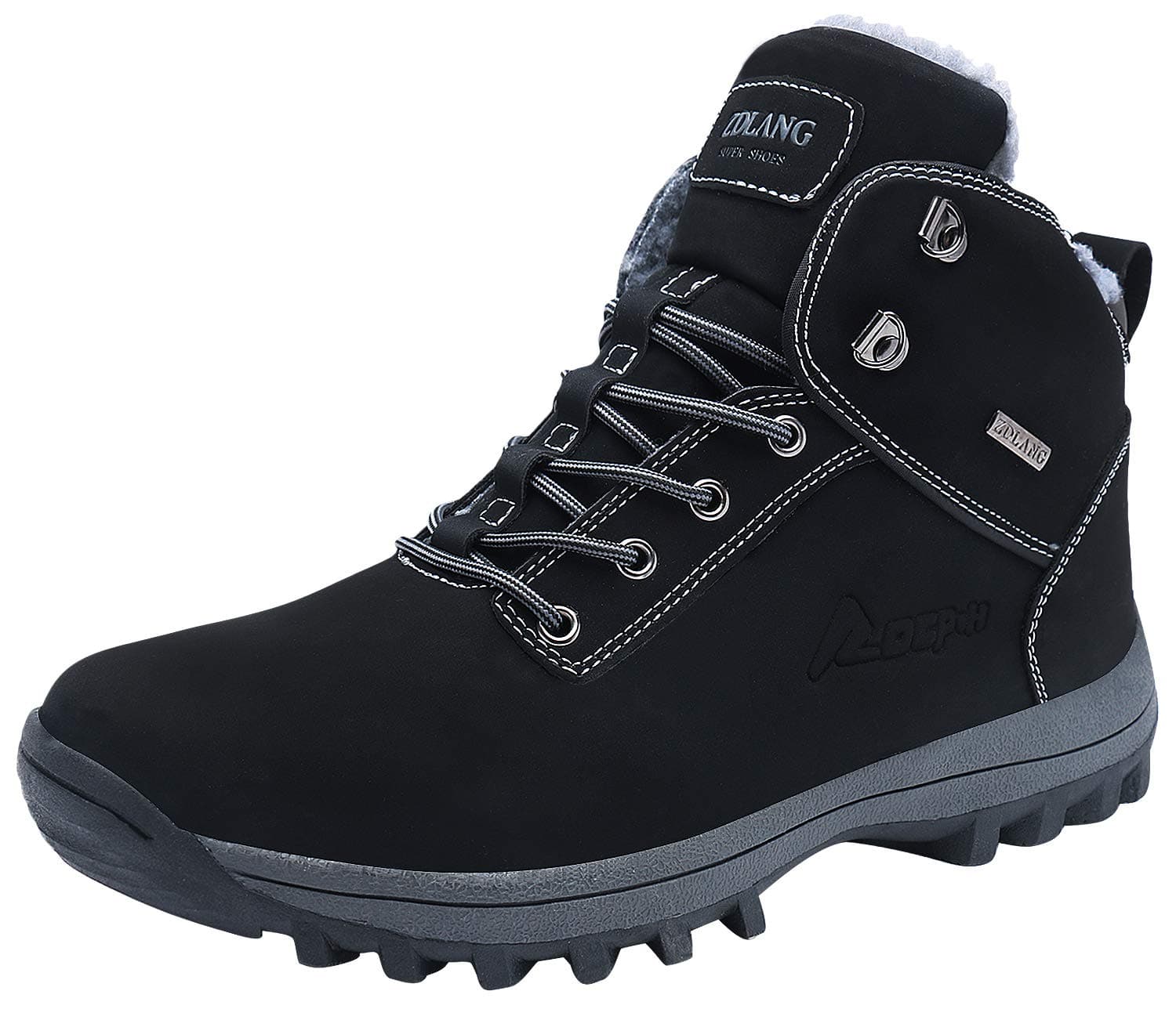Men's Insulated Cold-Weather Boots Durable Hiking Boots