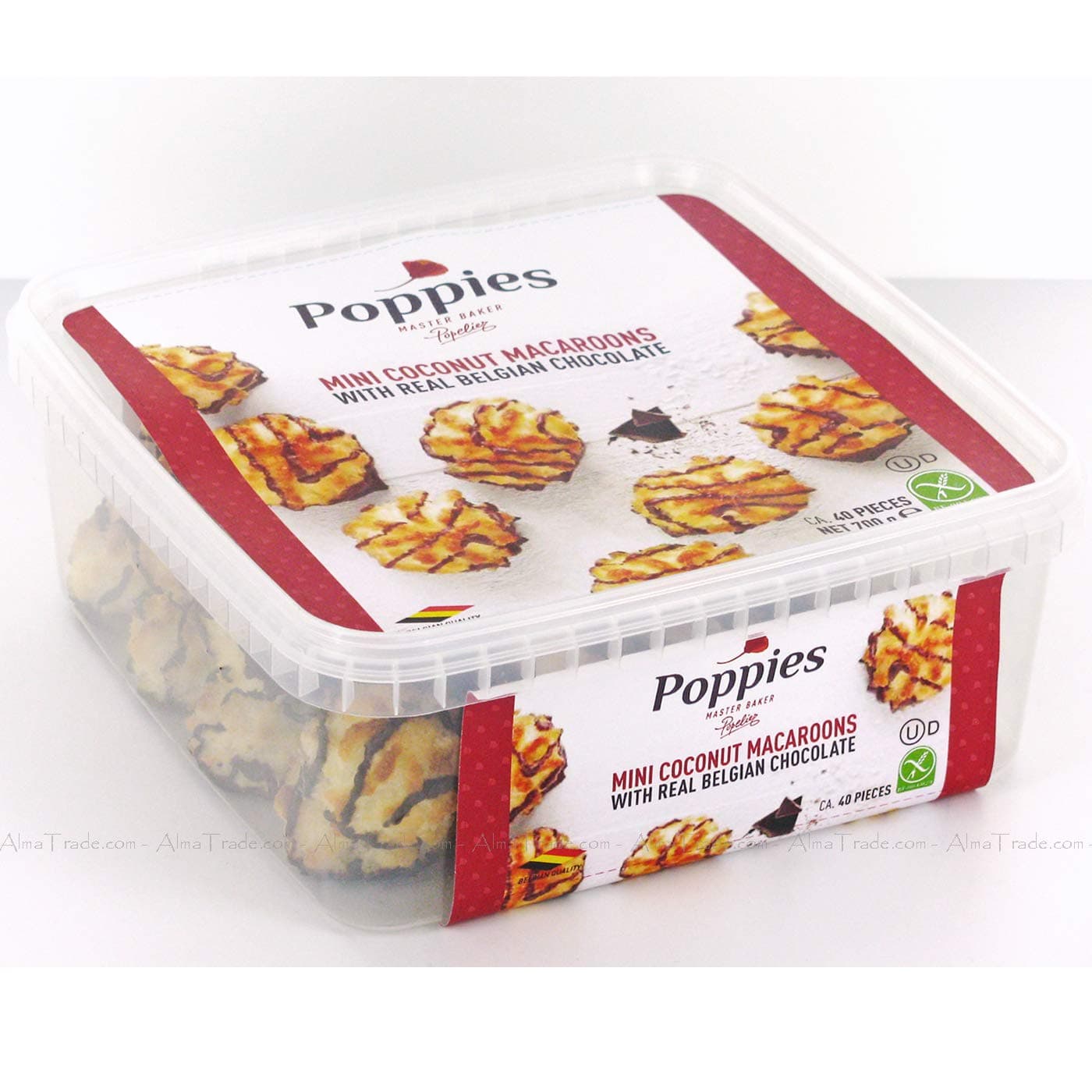 Poppies Master Baker Mini Coconut Macaroons with Real Belgian Chocolate - 700g