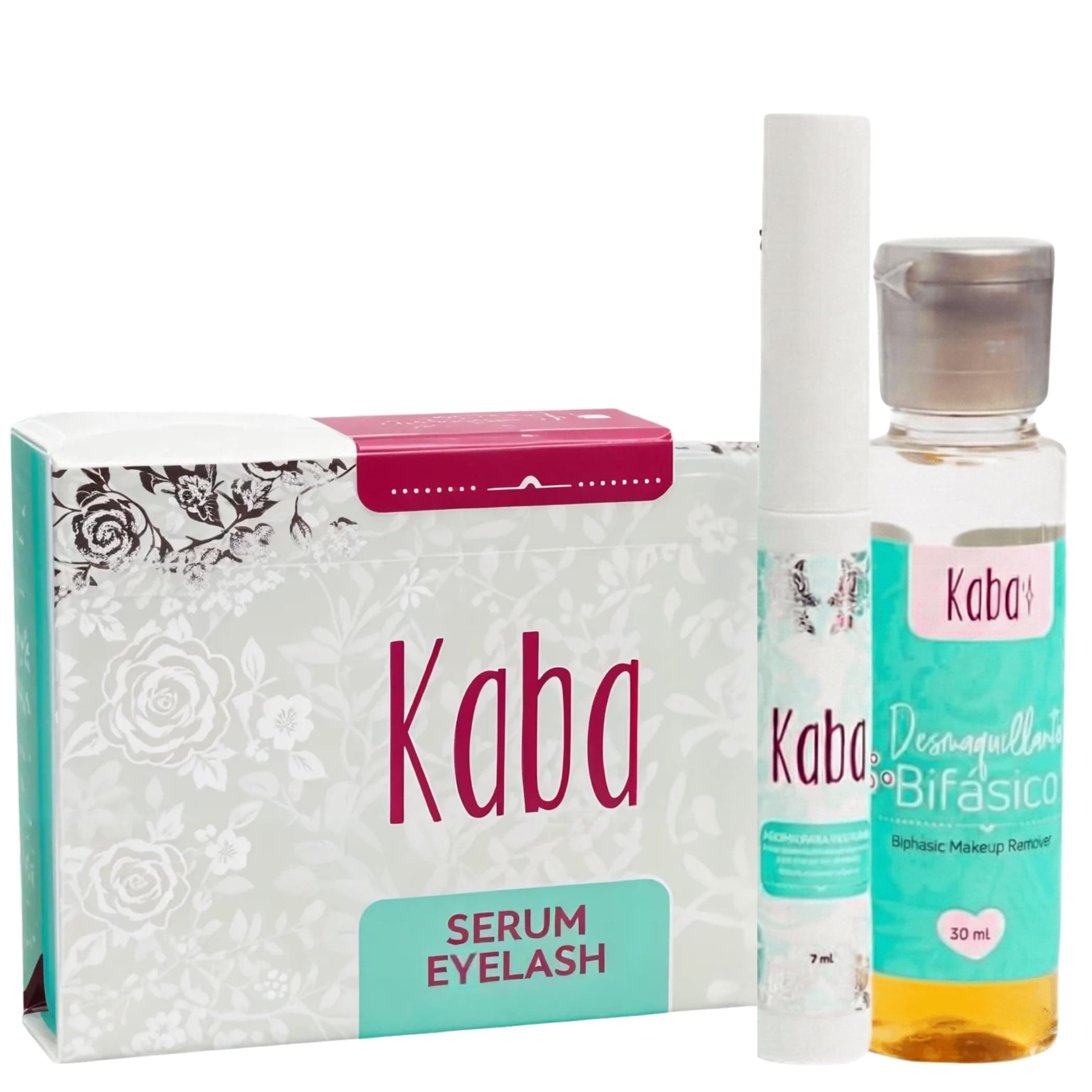 Kaba Eyelash Growth Serum for Longer & Thicker Eyelashes Dermatologist Tested, Includes Makeup Remover Oil - Improved Formula