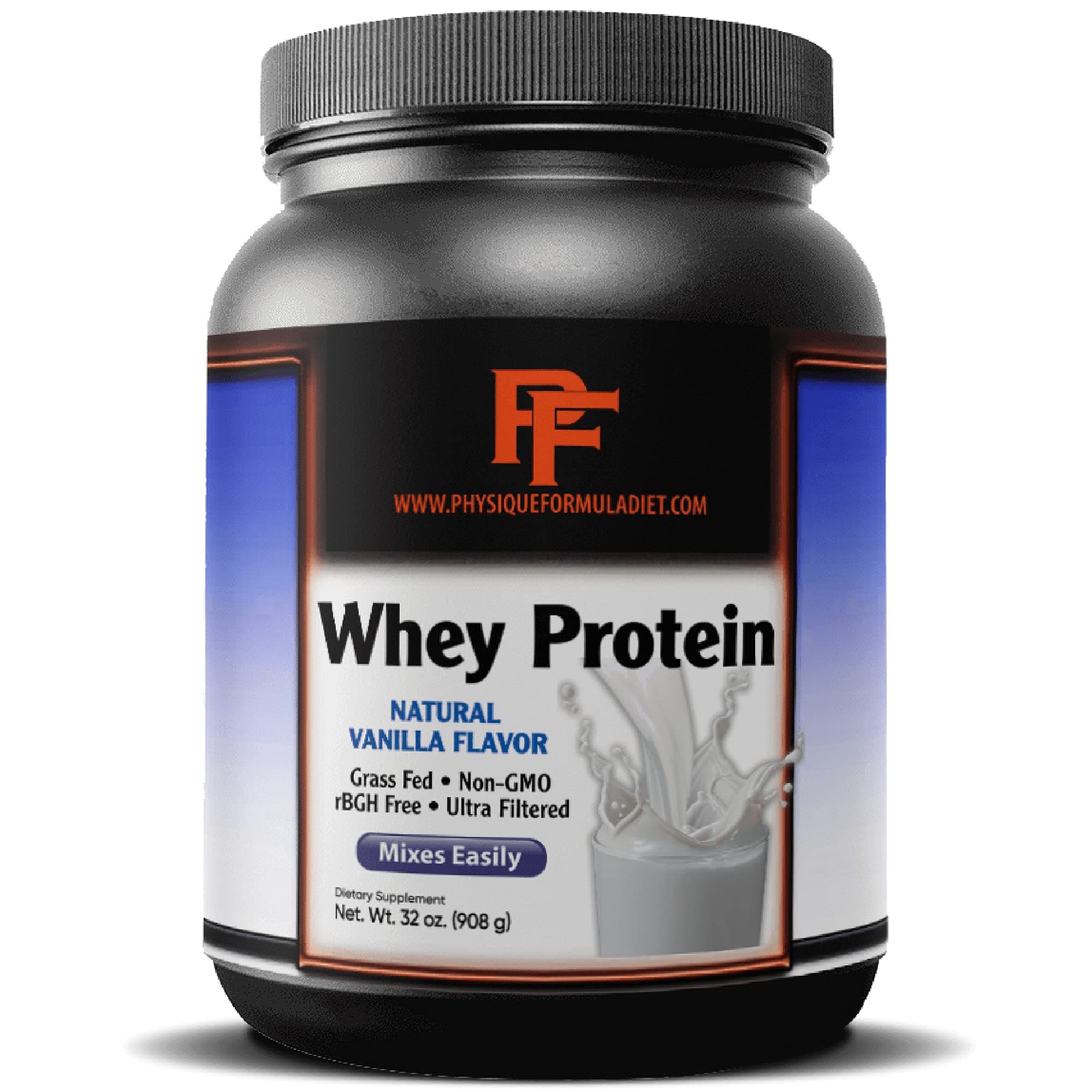 Grass Fed Whey Protein Powder- 100% All Natural Grass Fed Protein Non-GMO Cold Processed Gluten Free rBGH/RBST Free Hormone Sucralose Free Whey Isolate Vanilla Flavor