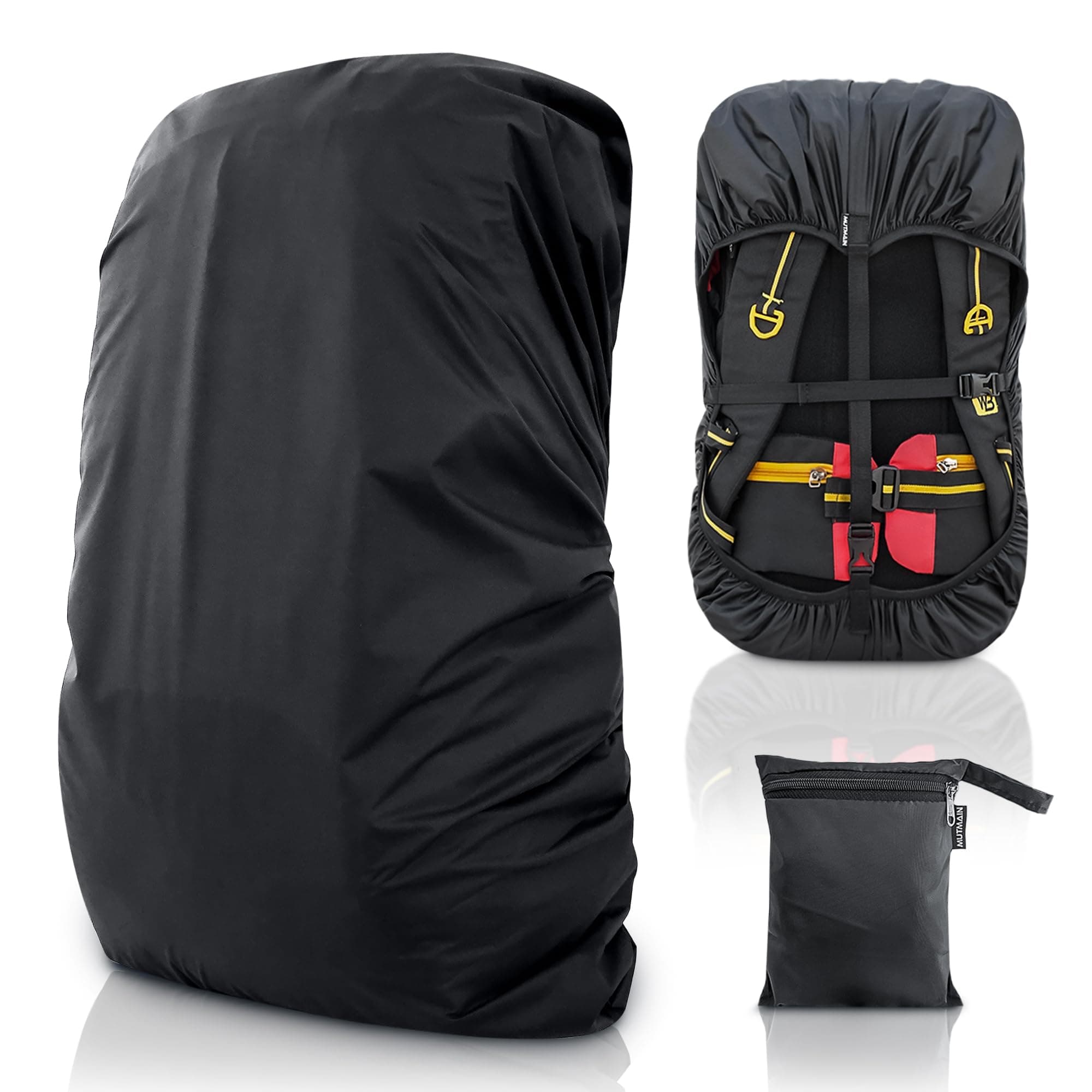 - Waterproof 80L to 100L Rain Cover for Rucksack Backpack Bag, Suitable Bags Cover for Hiking, Camping & Trakking XXL Bag, Two Side Adjustable Buckle and Elastic Protect from Rain & dust, Black