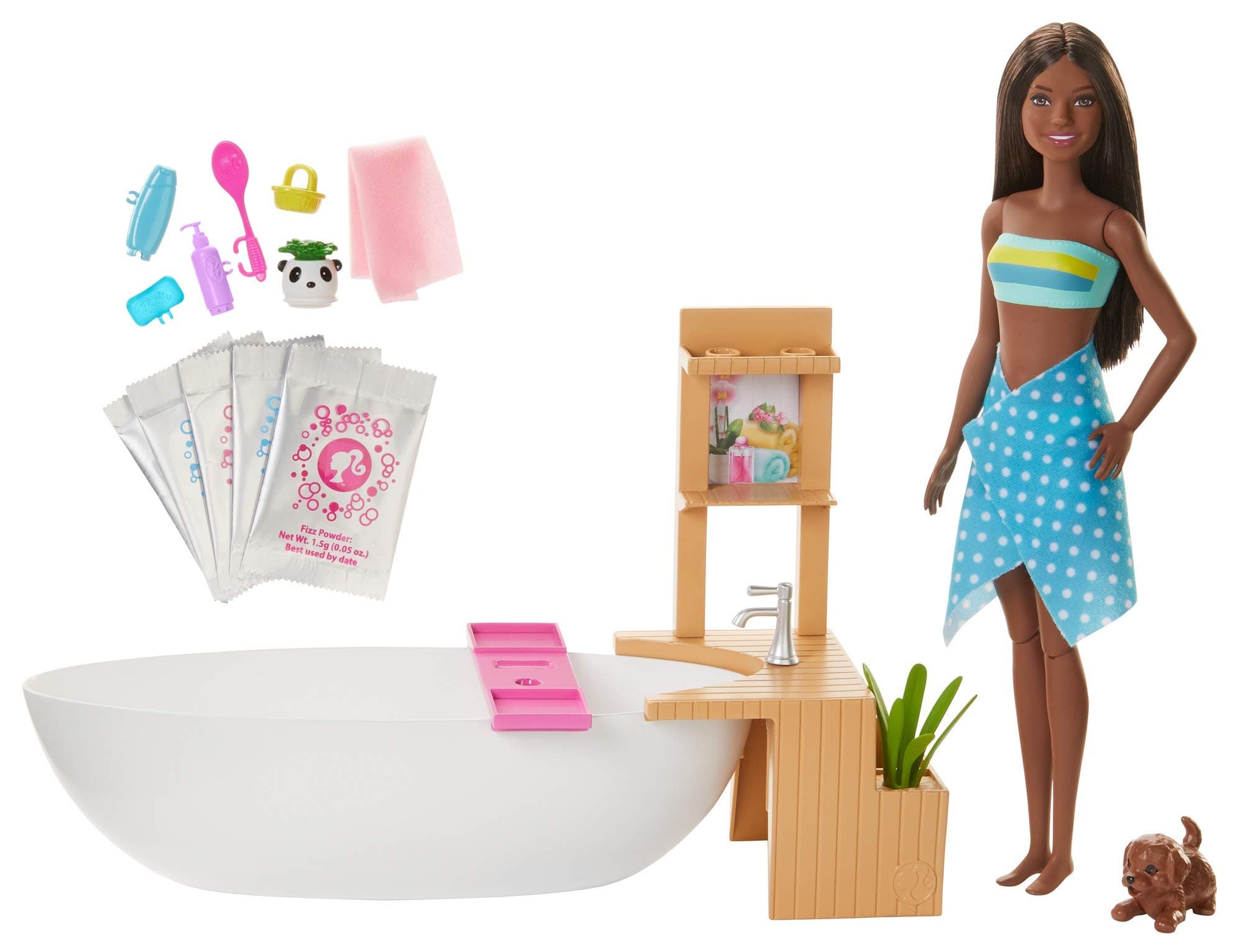 Barbie GJN33 Fizzy Bath Doll and Play Set