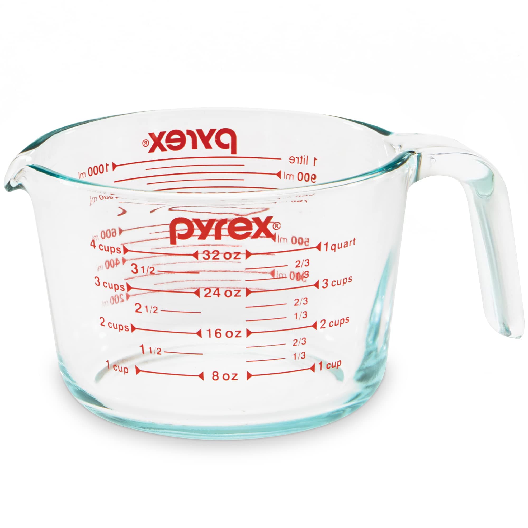 4-Cup Glass Measuring Cup For Baking and Cooking, Dishwasher, Freezer, Microwave, and Preheated Oven Safe, Essential Kitchen Tools