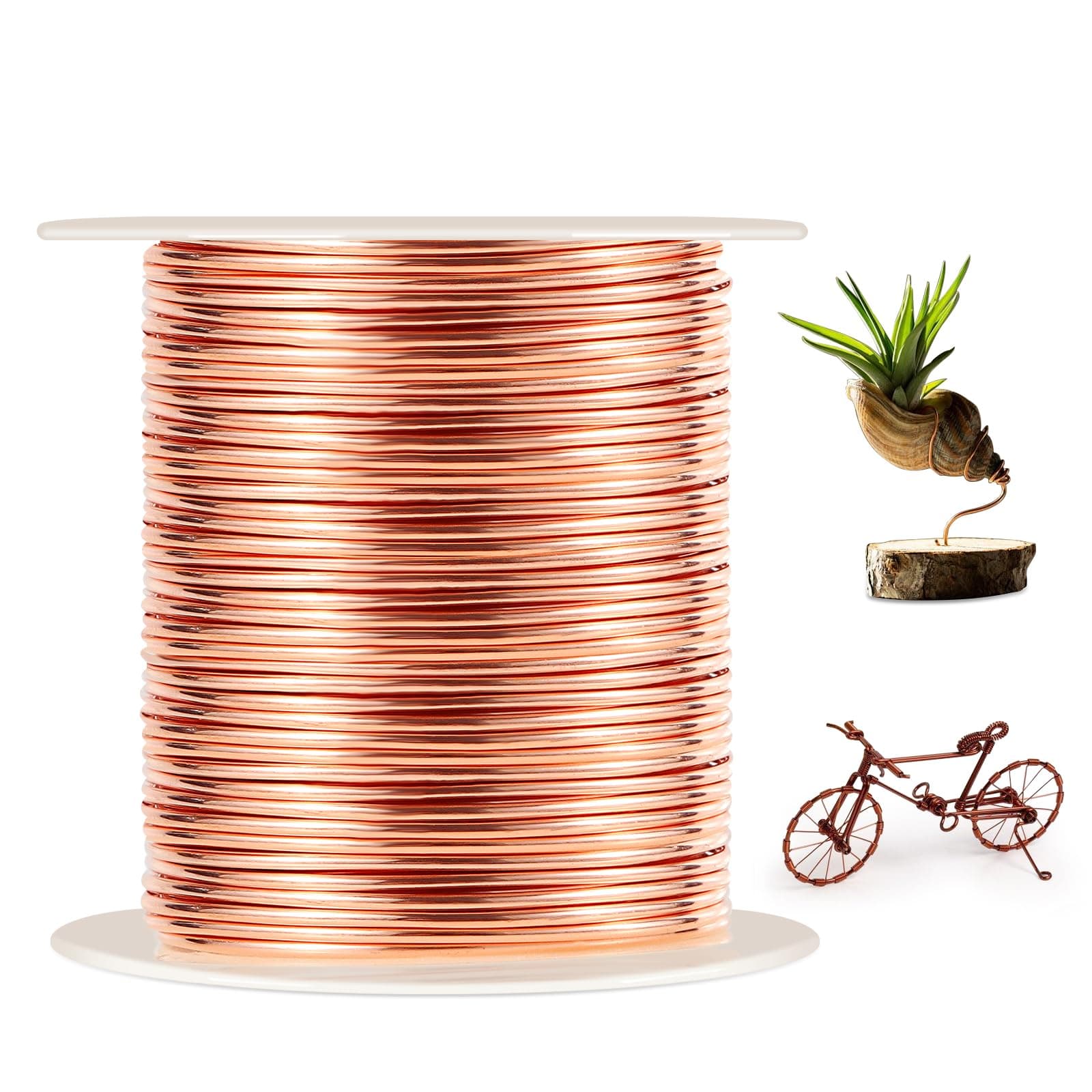 99.9% Soft Copper Wire, 16 Gauge/ 0.051" / 1.3 mm Diameter, 127 Feet / 39m, 1 Pound Spool
