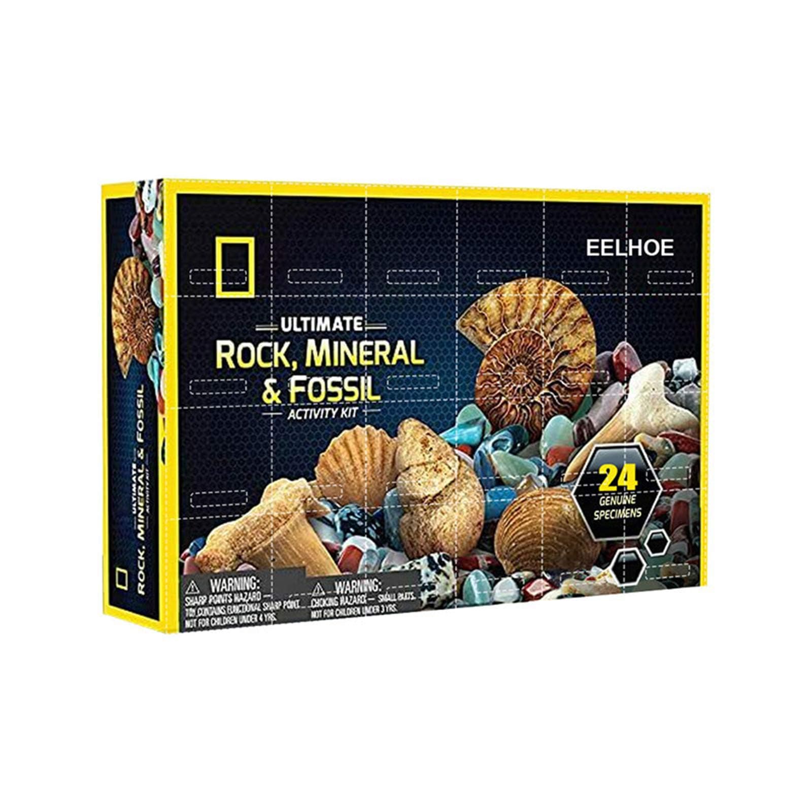 Dreafly Healing Crystal Advent Calendar Kids,Gift Box Toy with Rock Collections Pebbles Polished Gravel Christmas Countdown Calendars