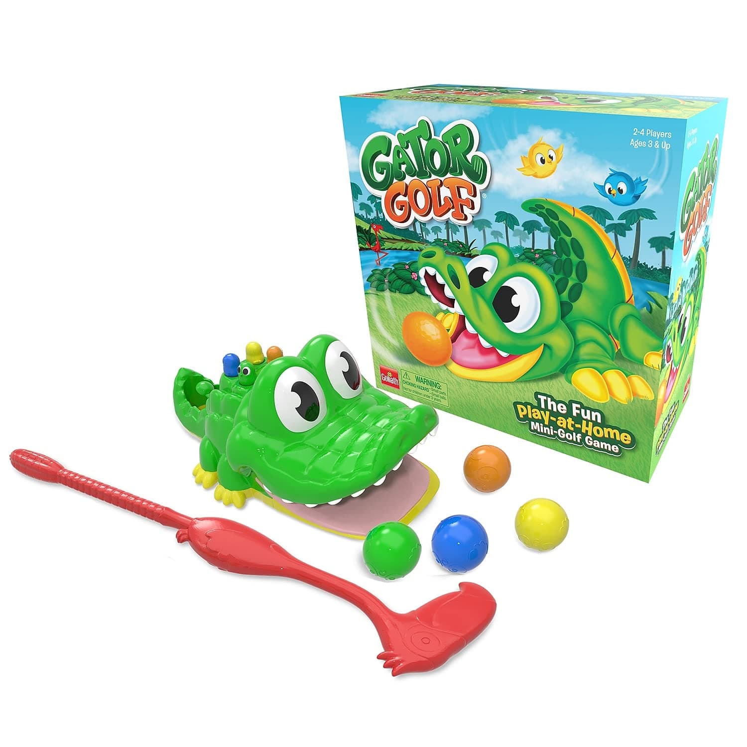 Goliath Games Gator, Play-at-Home Mini Golf, Game for Kids Aged 4+, 27 x 27 x 12.5 cm