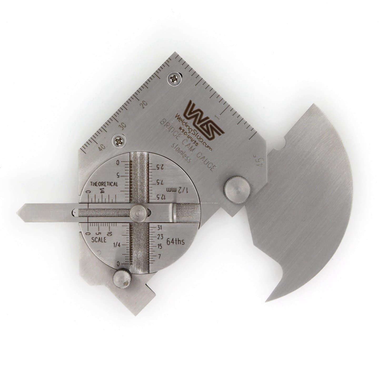 W.S Welding Fillet Gauge Bridge CAM Gauge Pocket Size Weld Seam Throat Inspection Gage Fillet Throat Gauge