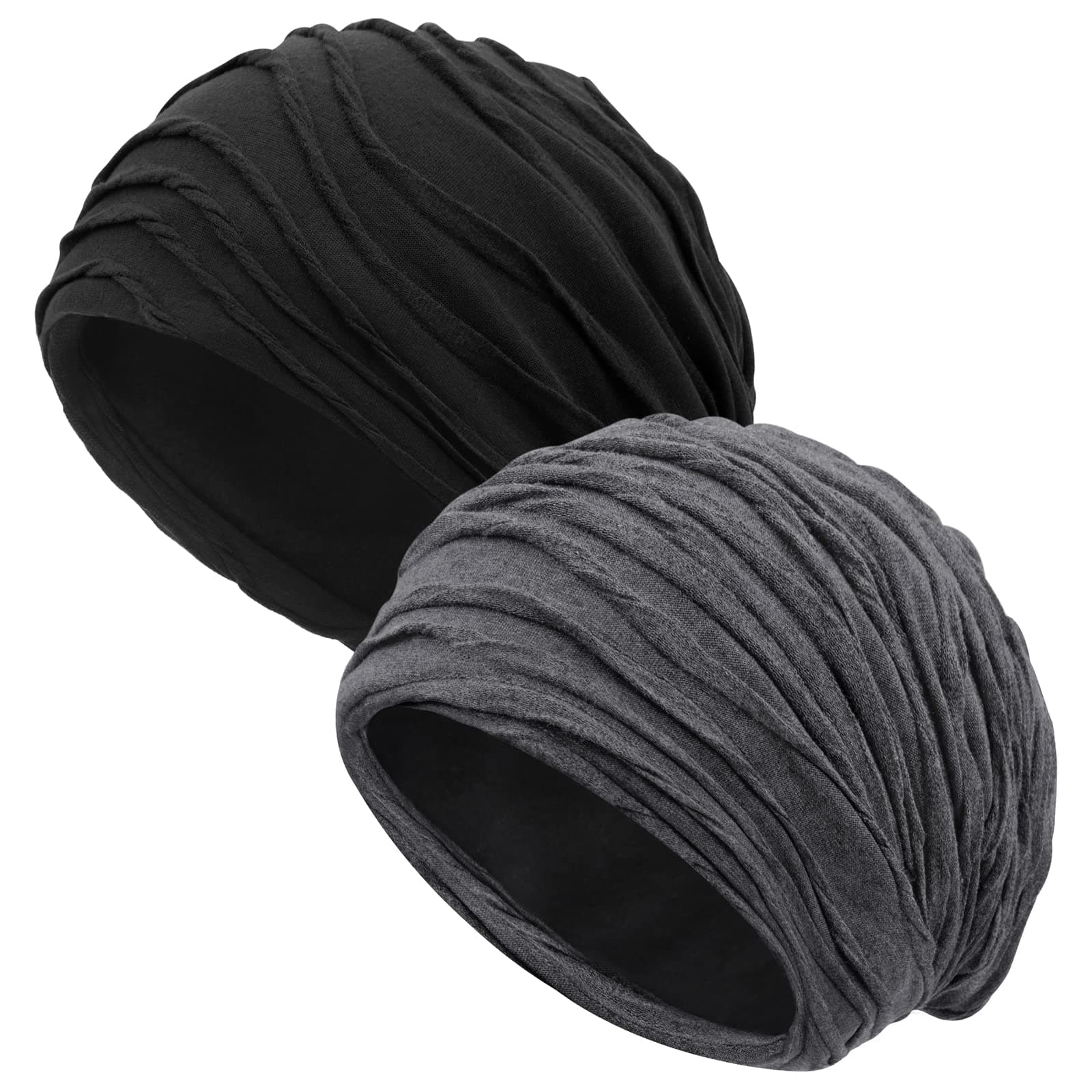 Senker Fashion Women Beanies Hat 2 Pack, Chemo Headwear Cancer Chemo Caps Slouchy Beanie for Women Men