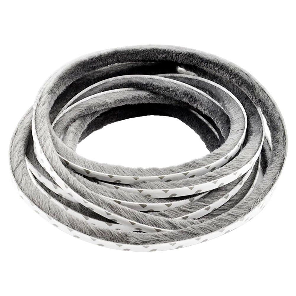 TamBee787 Inch Self-Adhesive Pile Weatherstrip for Windows & Doors 3/8-Inch x 3/8-Inch x 65.6 ft, (20m, Grey)
