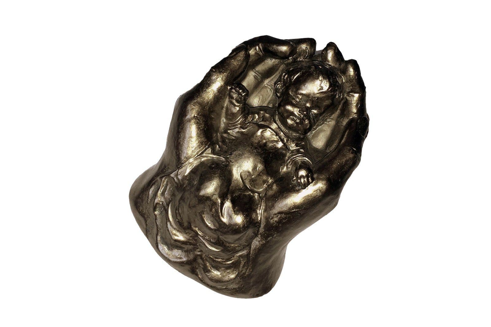 Gilde Figurine by Dorothea Steigerwald 'Immer Geborgen' Religious Art Sculpture & Ornament 37909 Bronze Design