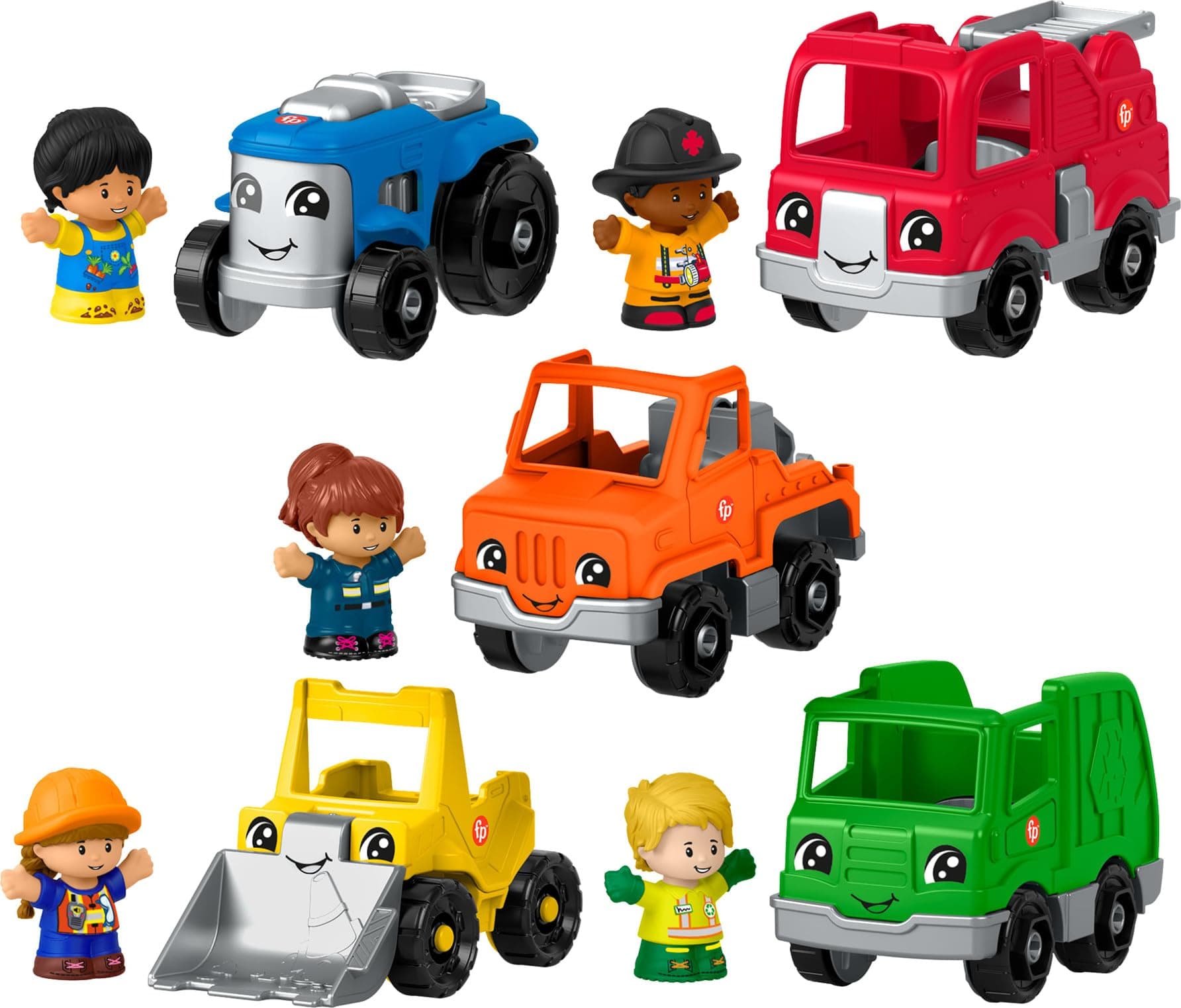 Little People Toddler Playset Activity Vehicles Set with 10 Toys for Preschool Pretend Play Kids Ages 1+ Years