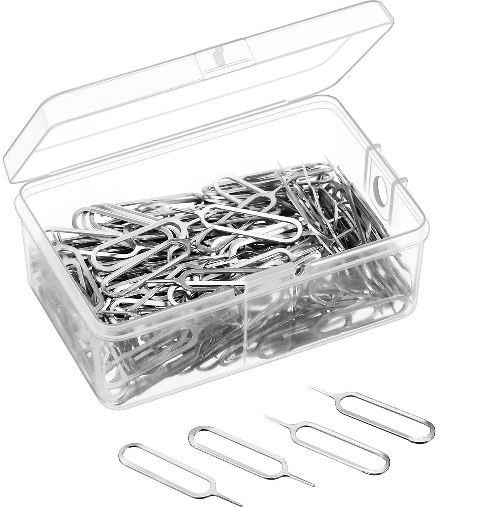 Tatuo 300 Pack Sim Card Tray Removal Tool Sim Card Eject Pin Opening Removal Tool Needle Compatible with Most Phone Models Pads Smartphone Devices Brands