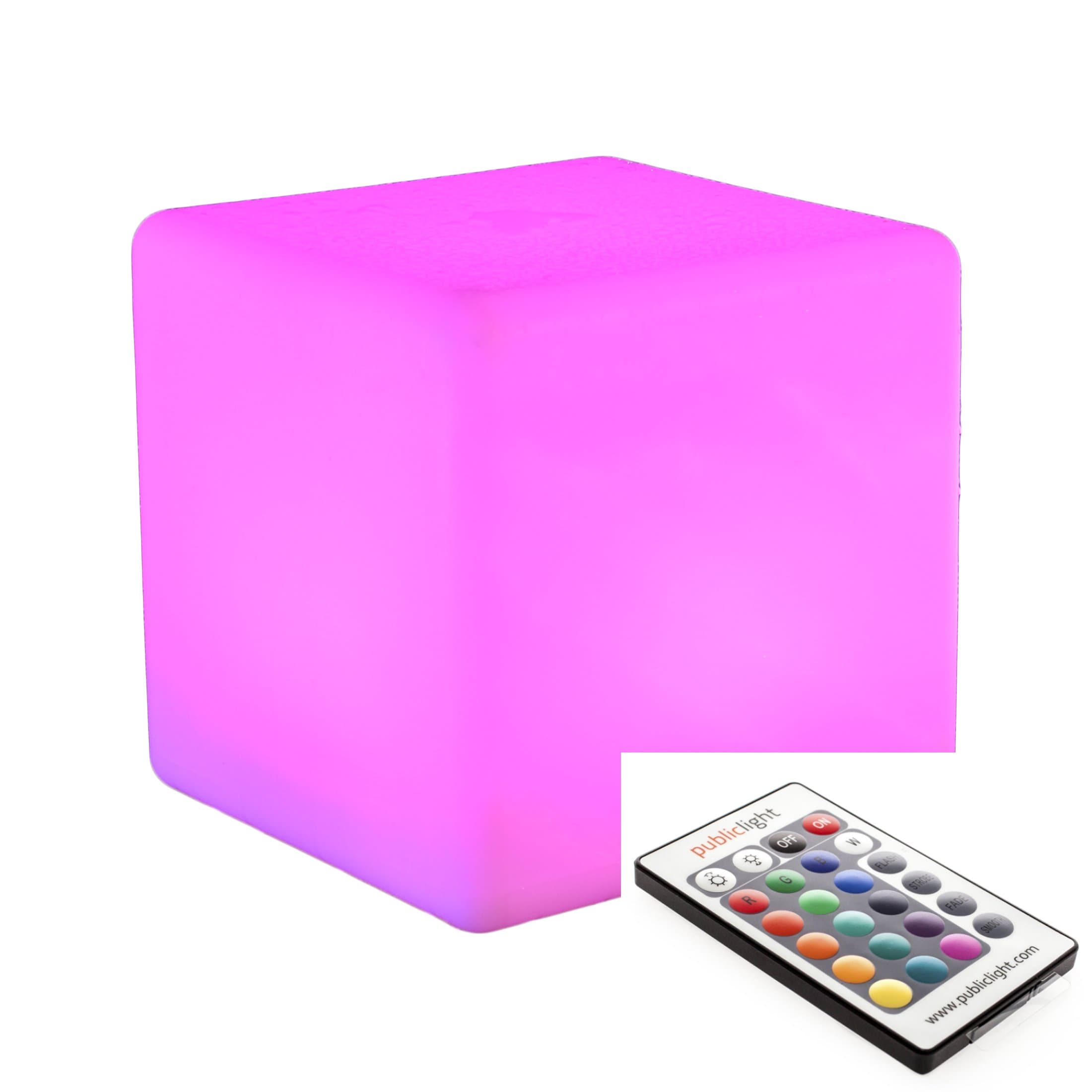 PublicLight Glowing Cube LED Indoor/Outdoor Lamp 16 x 16 x 16 inch