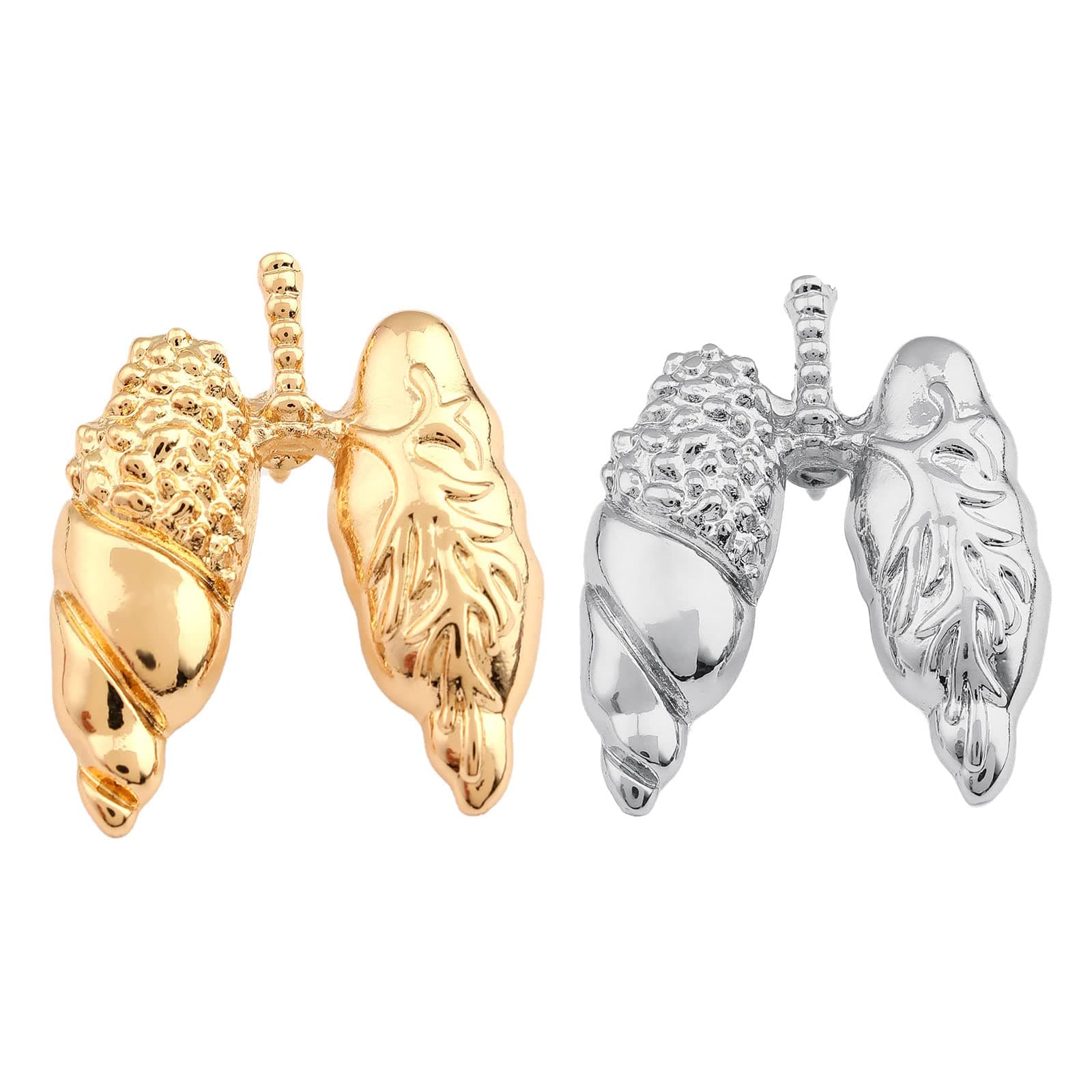 hanreshe Caduceus Pins 2 Pieces Medical Jewelry Gift for Doctor Student Rod of Asclepius Emergency Crystal Brooch Silver Gold Color