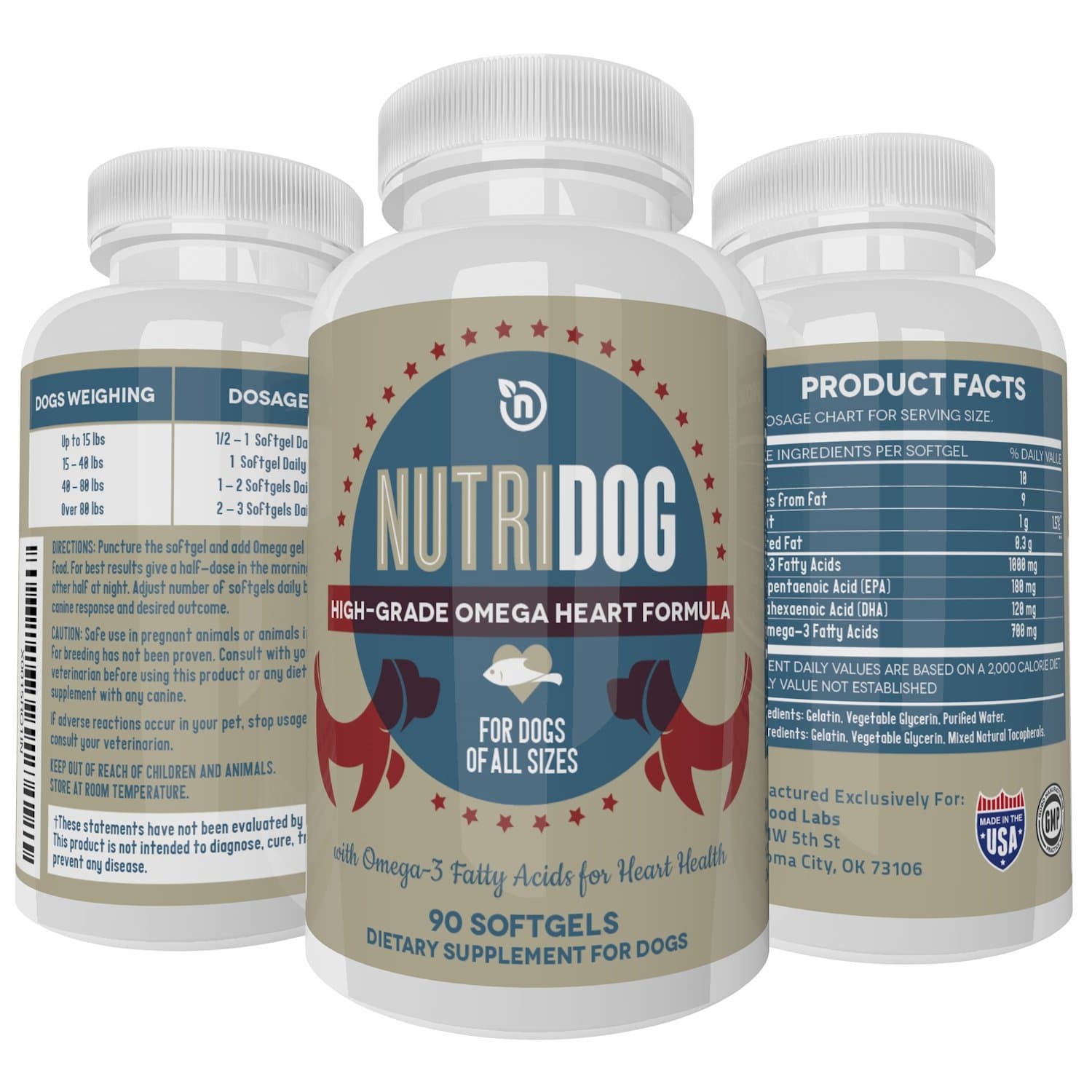 Pure Canine Fish Oil Softgels Joint Support Anti-Inflammatory & Lubricant Reduce Allergy Effects Boost Heart Health & Support Brain Function Delicious Supplements for Dogs of All Size & Breed