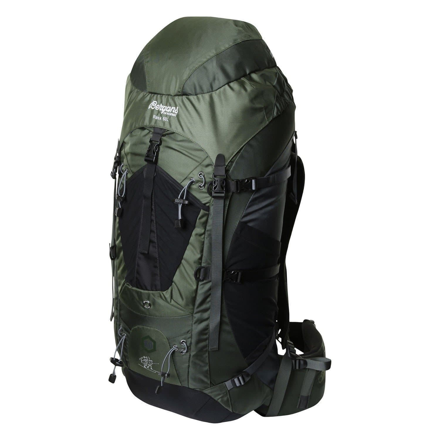 Bergans of Norway Rask 60L Backpack - O/S - Green/Dark Green