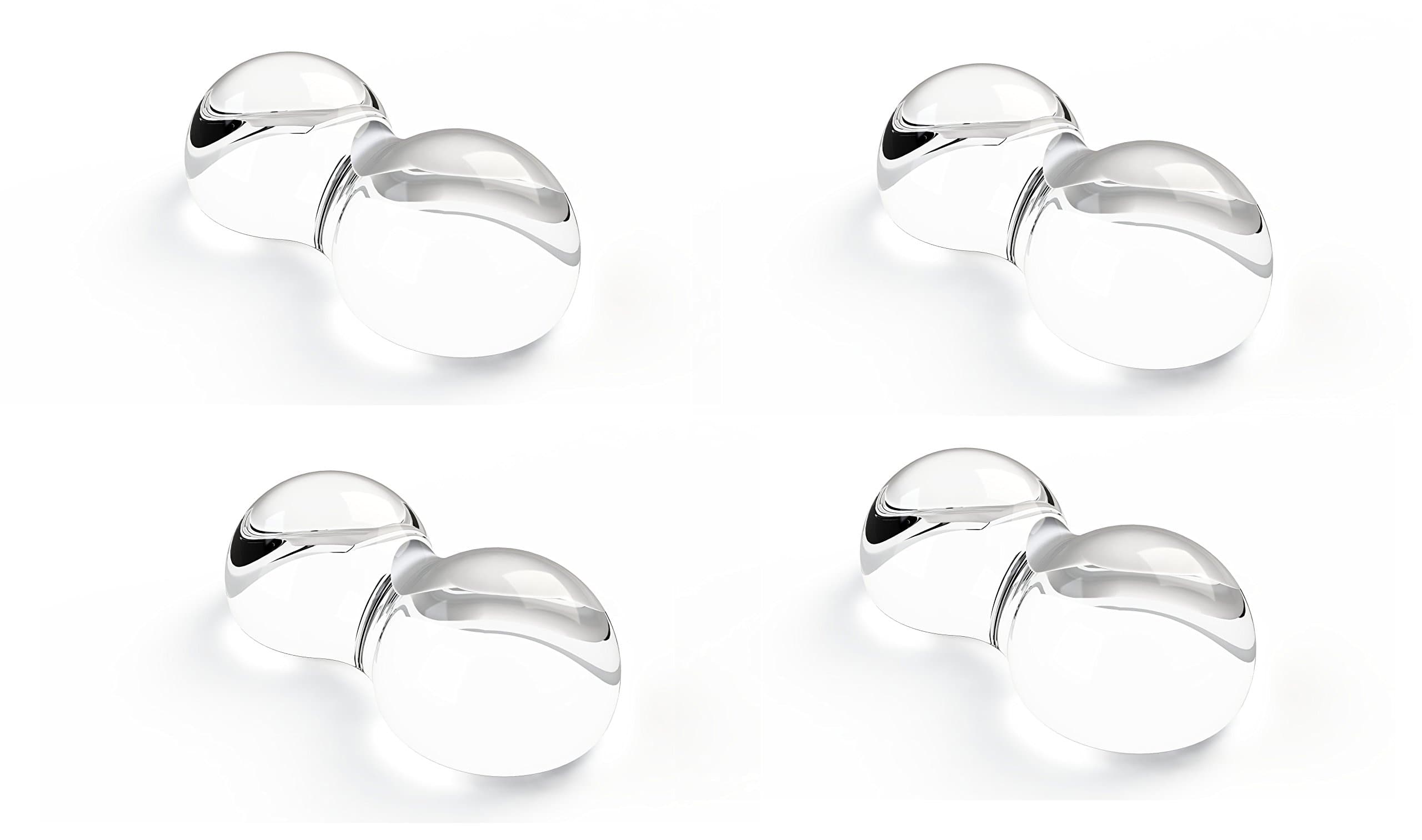 BMTick ‘Japanese Glass Droplets’ Glass Chopstick Rest Stands (4 Dining Holder Rests)