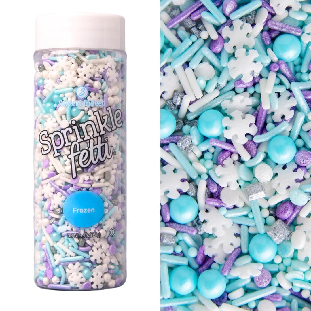 Christmas Spinkles, Snowflake Edible Sprinkle Mix, Perfect for Cake Decorations, Baking, Ice Cream, Cookies, Cupcake Topper