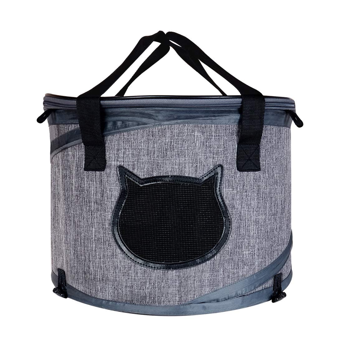 Lifepul Collapsible Cat Travel Carrier Kennel & Cat Tunnel (2 in 1 Use) - Cat Tube Indoor Outdoor Play with Fun Ball for Puzzle Exercising Hiding Training and Running