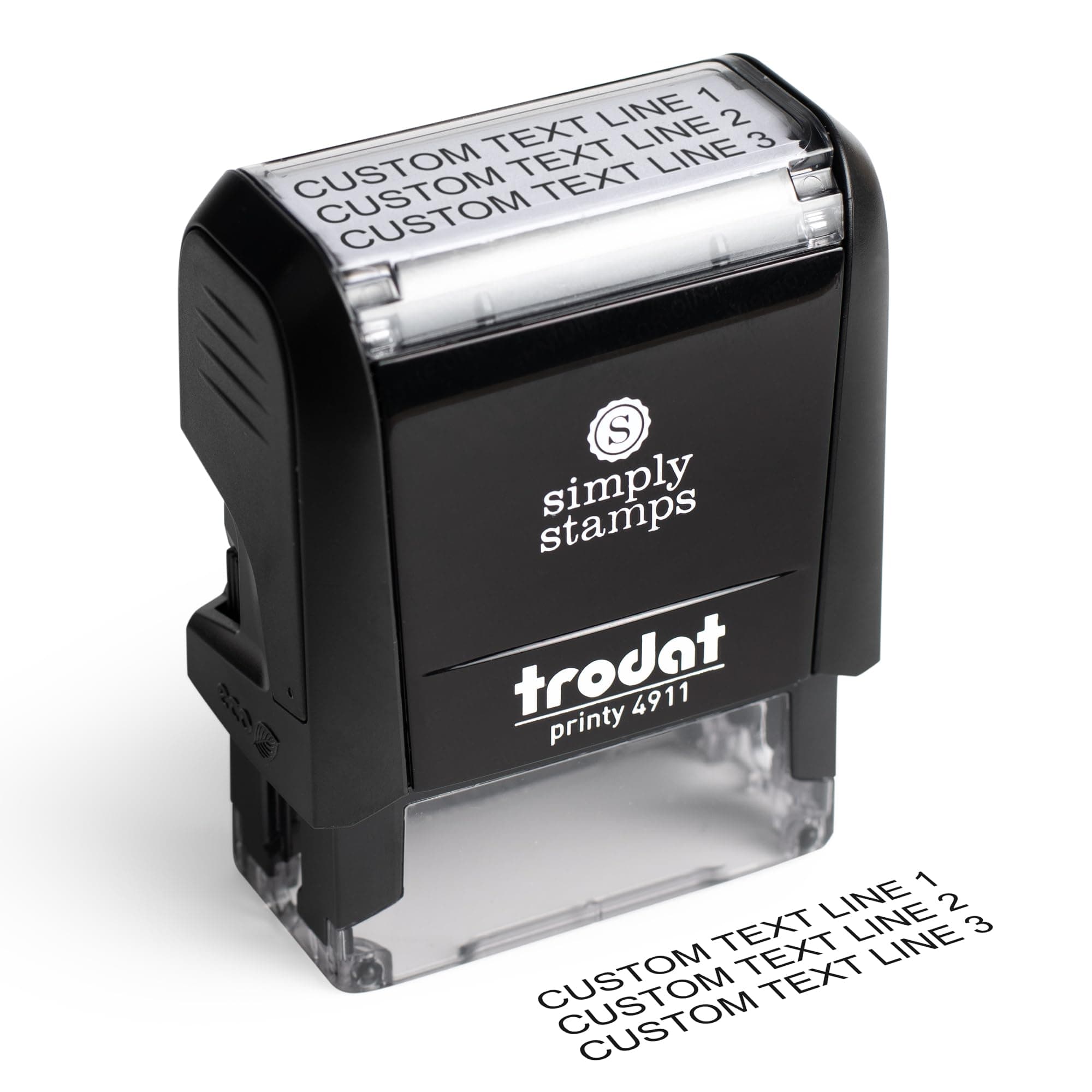 Custom Address Stamp - 20 Font Options - 3 Line Self-Inking Address Stamp - Up to 3 Lines of Customized Text | Multiple Ink Color Options (1, Small)