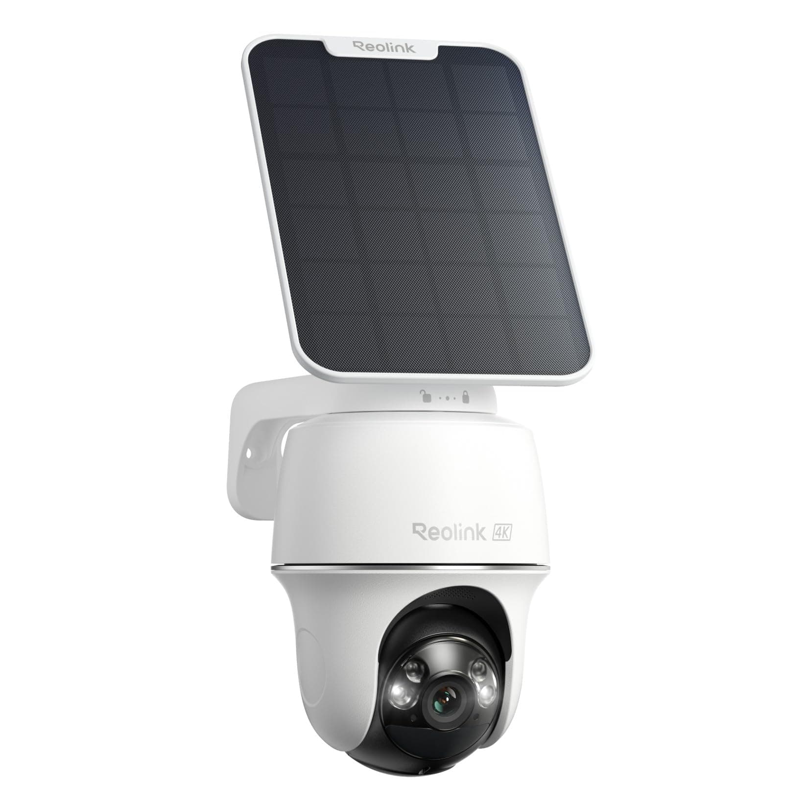 REOLINK First 4K Solar Security Cameras Wireless Outdoor, Argus PT 4K+ 6W Solar Panel, 360° Pan Tilt, 8MP Color Night Vision, 2.4/5 GHz Wi-Fi, No Monthly Fee, Home Hub Compatible