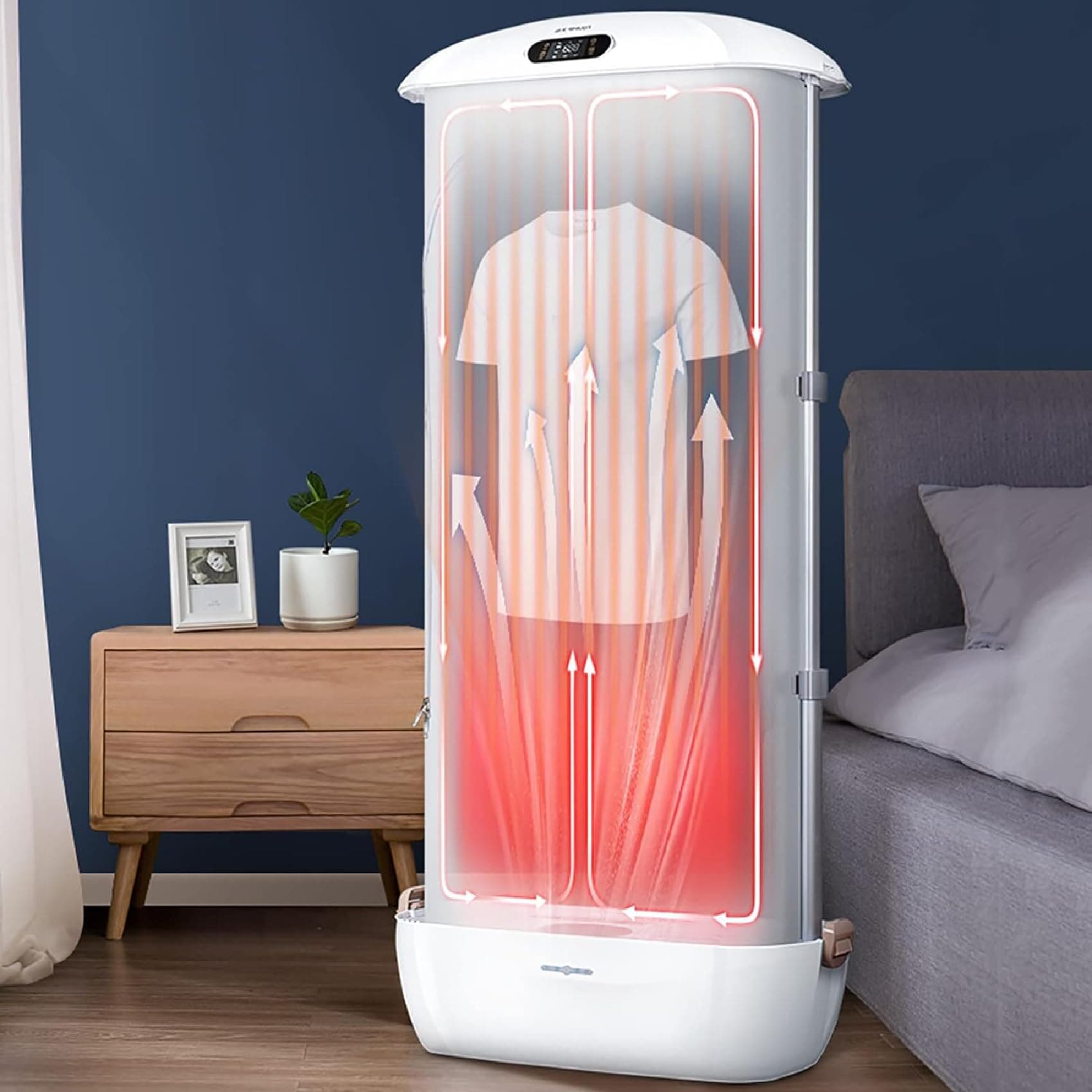 ADORZAutomatic Ironing Machine, Portable Hanging Dryer Ultraviolet Sterilization Automatic Ironing Wrinkle Removal Steam Iron Effie Ironing Machine for Household Office