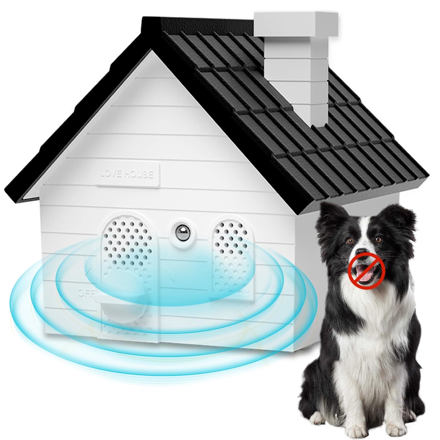 Anti Barking Device, Dog Bark Deterrent Devices, Anti Barking Device Indoor Outdoor, Ultrasonic Dog Barking Control Devices with 4 Modes Up to 50 Ft, Anti Bark Device for Dogs, Dog Barking Silencer
