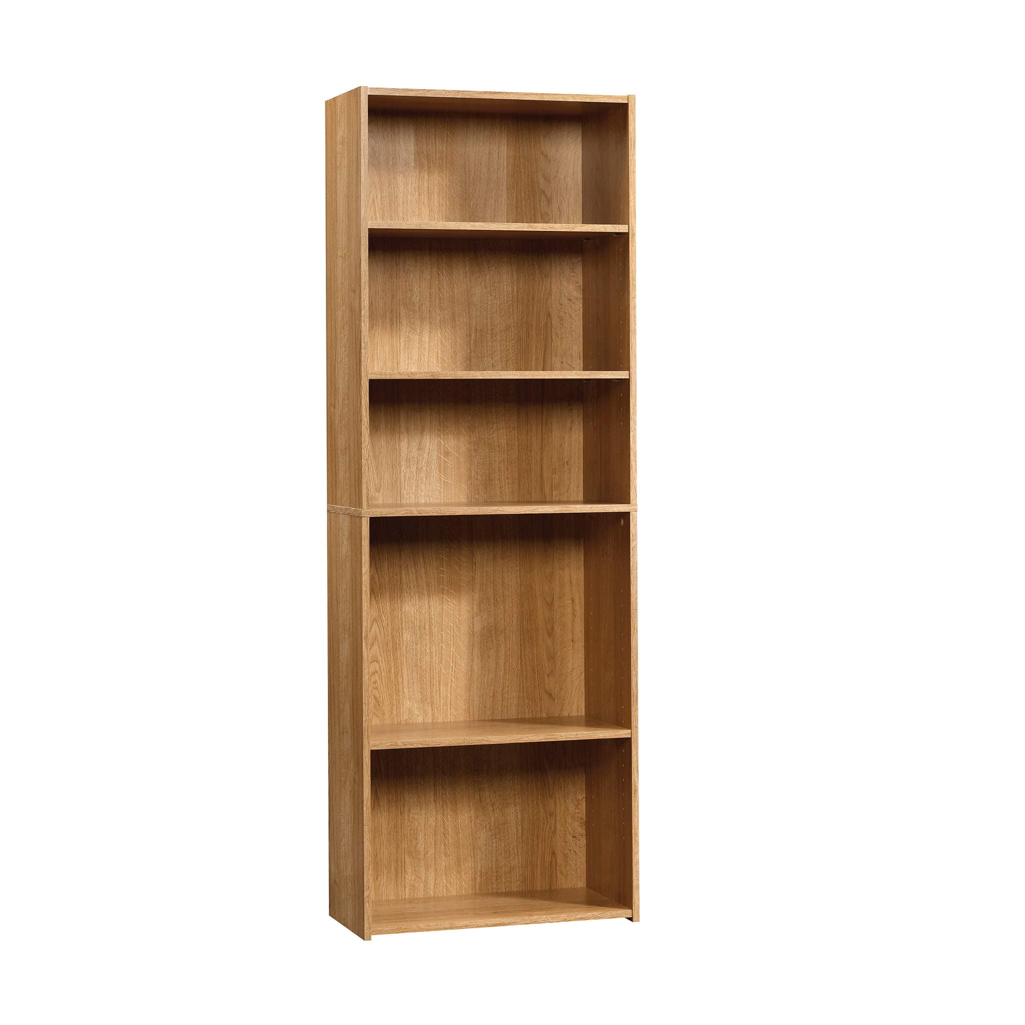 Sauder Beginnings 5-Shelf Bookcase, Bookshelf with Adjustable Storage Shelves, in Cinnamon Cherry finish