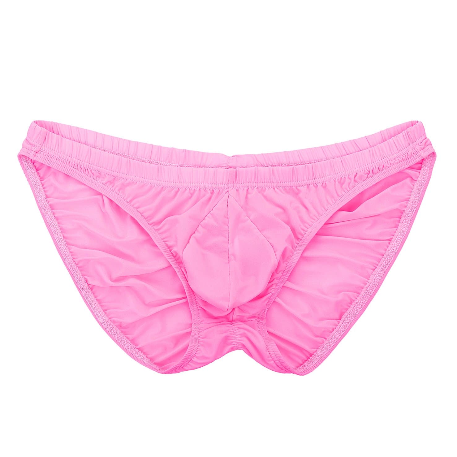 Summer Code Men's Sexy Bikini Brief Elastic Silky Ruched Back Underwear Swimwear