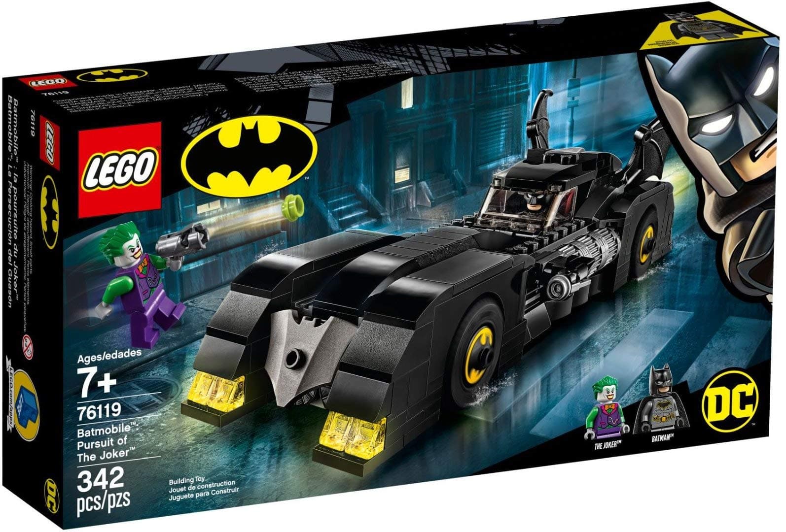 DC Batman Batmobile: Pursuit of The Joker 76119 Building Kit (342 Pieces)