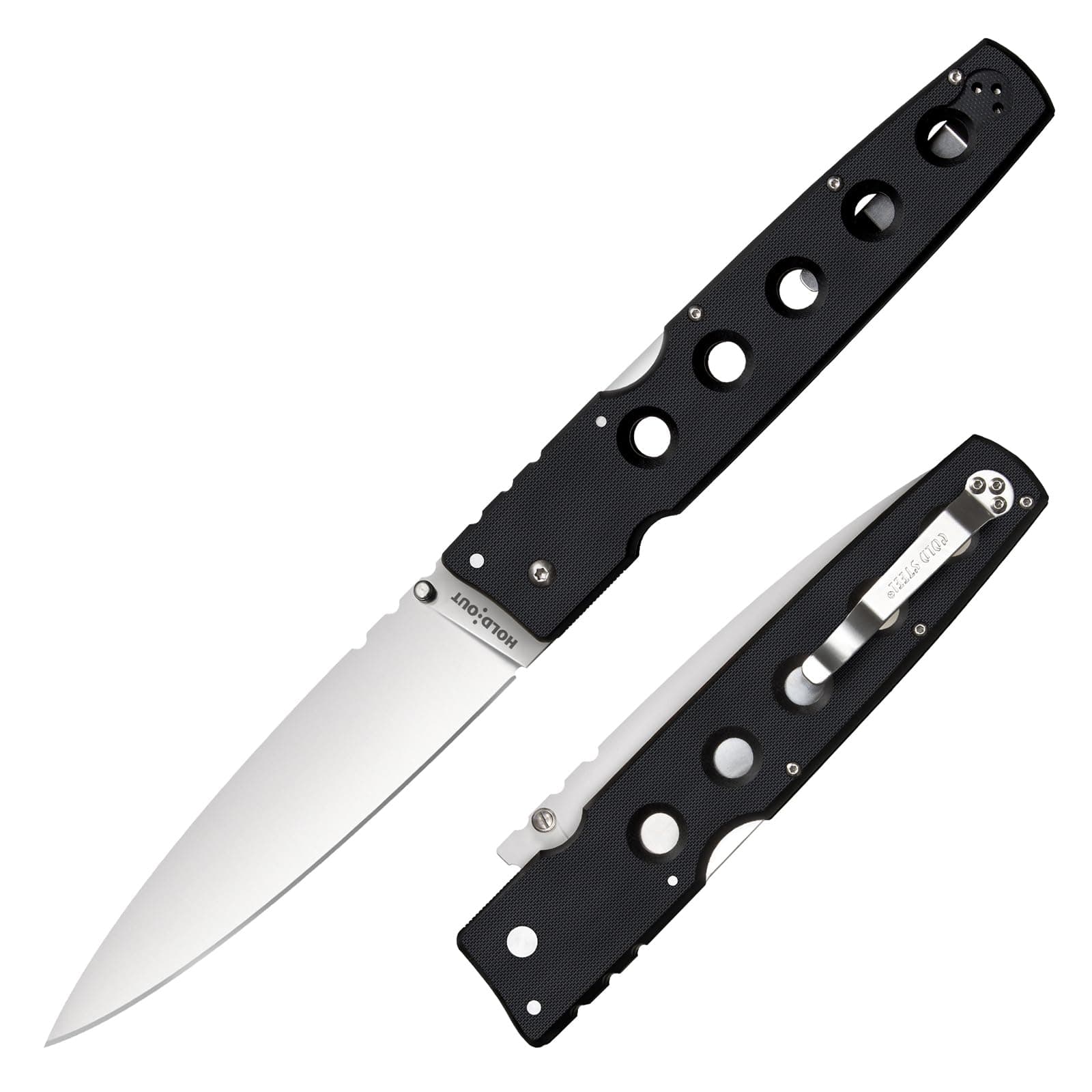 Hold Out 6" S35VN Ultra-Sharp Blade 7.2" G-10 Handle Everyday Carry Pocket Folding Knife w/Tri-Ad Lock, Pocket Clip