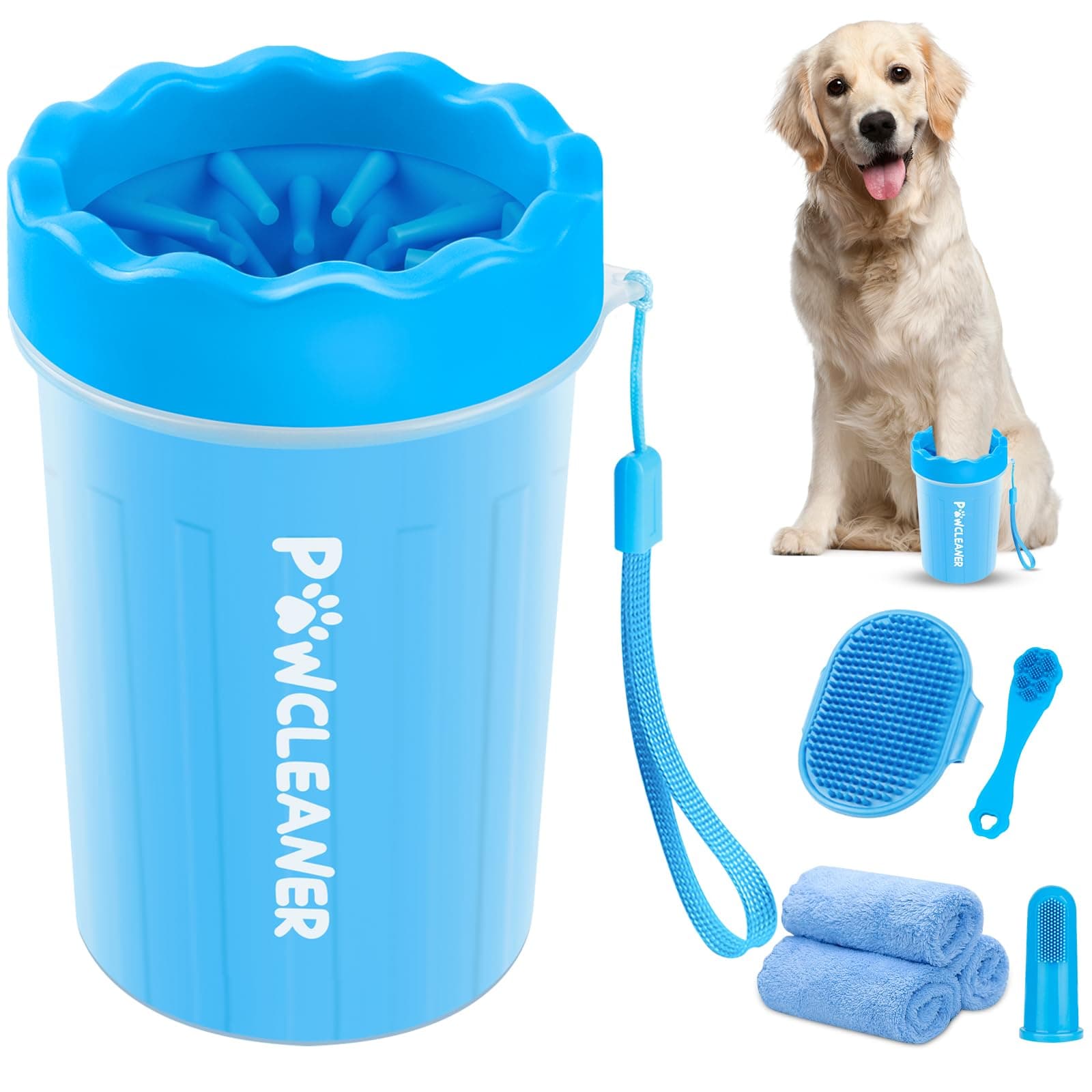 Comotech Dog Paw Cleaner, Washer, Buddy Muddy Pet Foot Cleaner for Small Medium Large Breed Dogs/Cats (with 3 absorbent towel)
