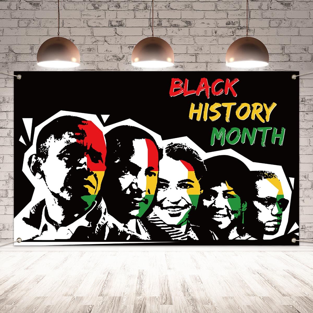 Jiudungs Black History Month Backdrop Black History Month Banner Black History Month Poster Black History Month Decoration and Supplies for Home