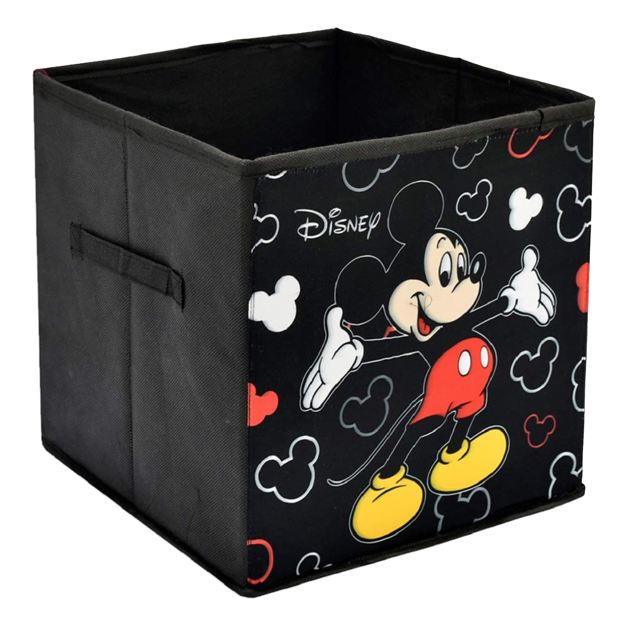 Foldable Boxes For Storage - Multipurpose Storage Organizer For Clothes | Wardrobe | Closet | Home | Toys | Books - Disney Mickey Print - Undergarment Organizer Basket (Black)