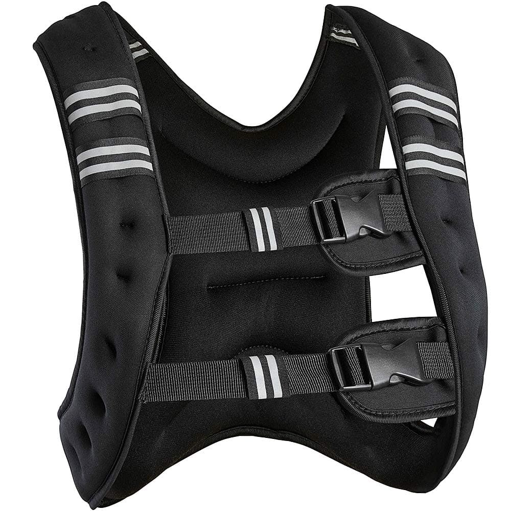 YIFAA Weight Vest - 10kg Adjustable Weighted Vest/Weight Loss/Running Gym Training/Workout/Weight Jacket Black