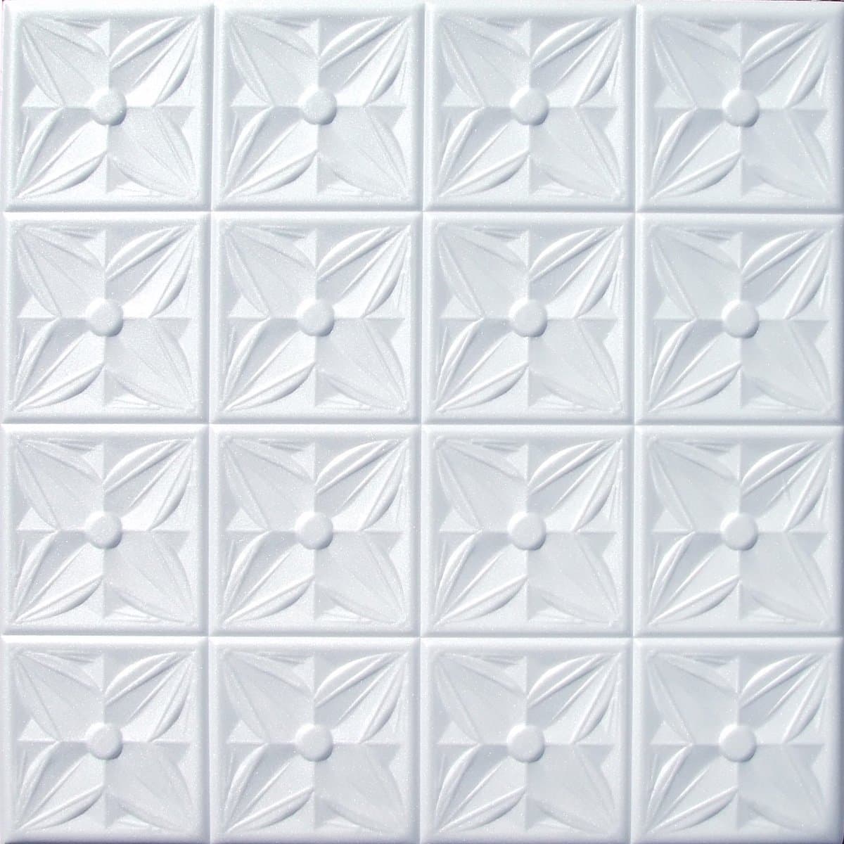 Faux Ceiling Tile - 20x20 Margaretta White Foam