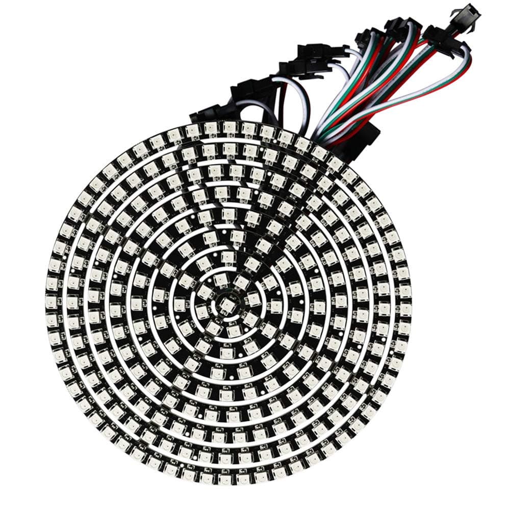 241 LEDs 9 Rings WS2812B 5050 RGB LED Ring Lamp Light Individually Addressable Full Dream Color DC5V with Mini Controller