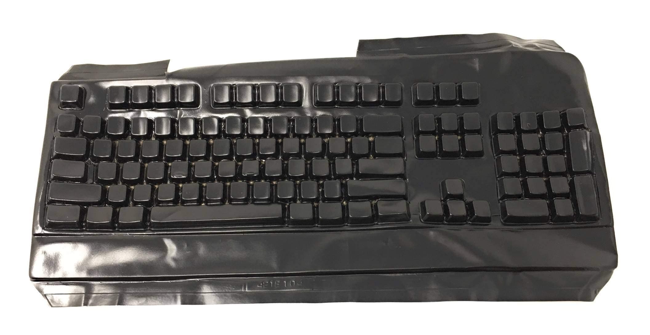 Custom Made Black Non-Transparent Keyboard Cover Mask to Learn Typing for Dell SK 8115 / RT7D50 - Part 726E104 Keyboard Not Included