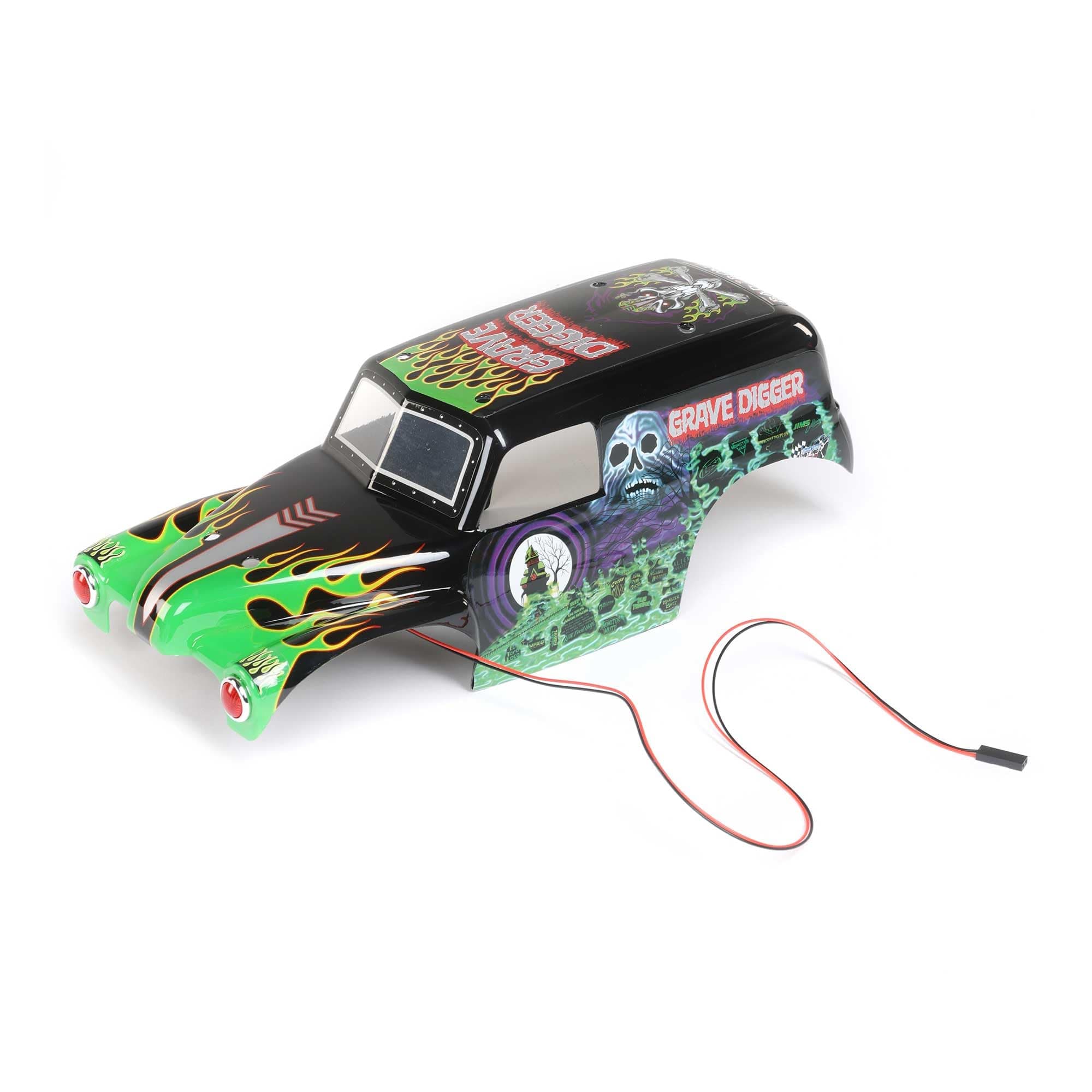 Losi Body Set Grave Digger Painted Mini LMT LOS210044