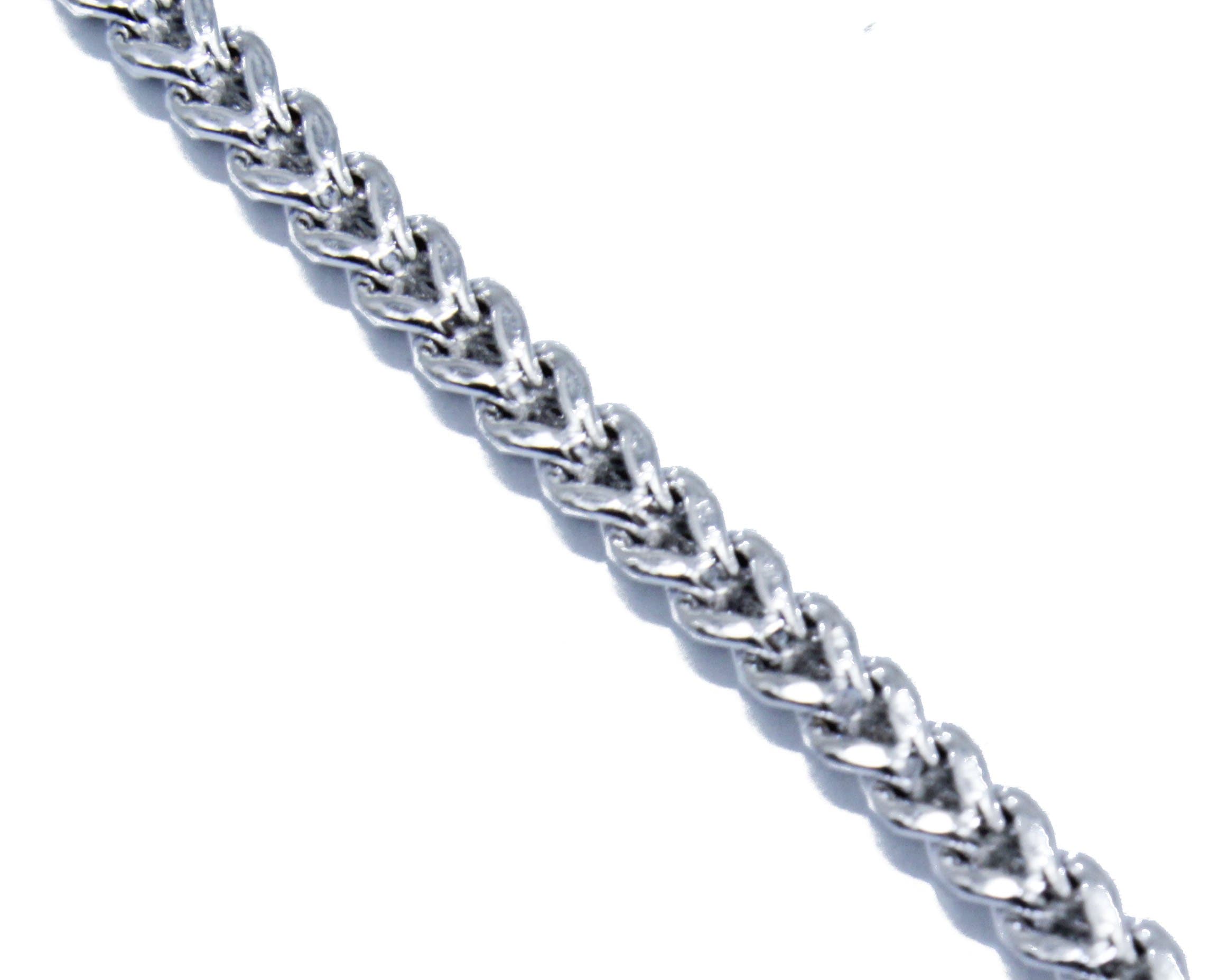 14k White Gold Semi-Hollow Franco Chain 20"