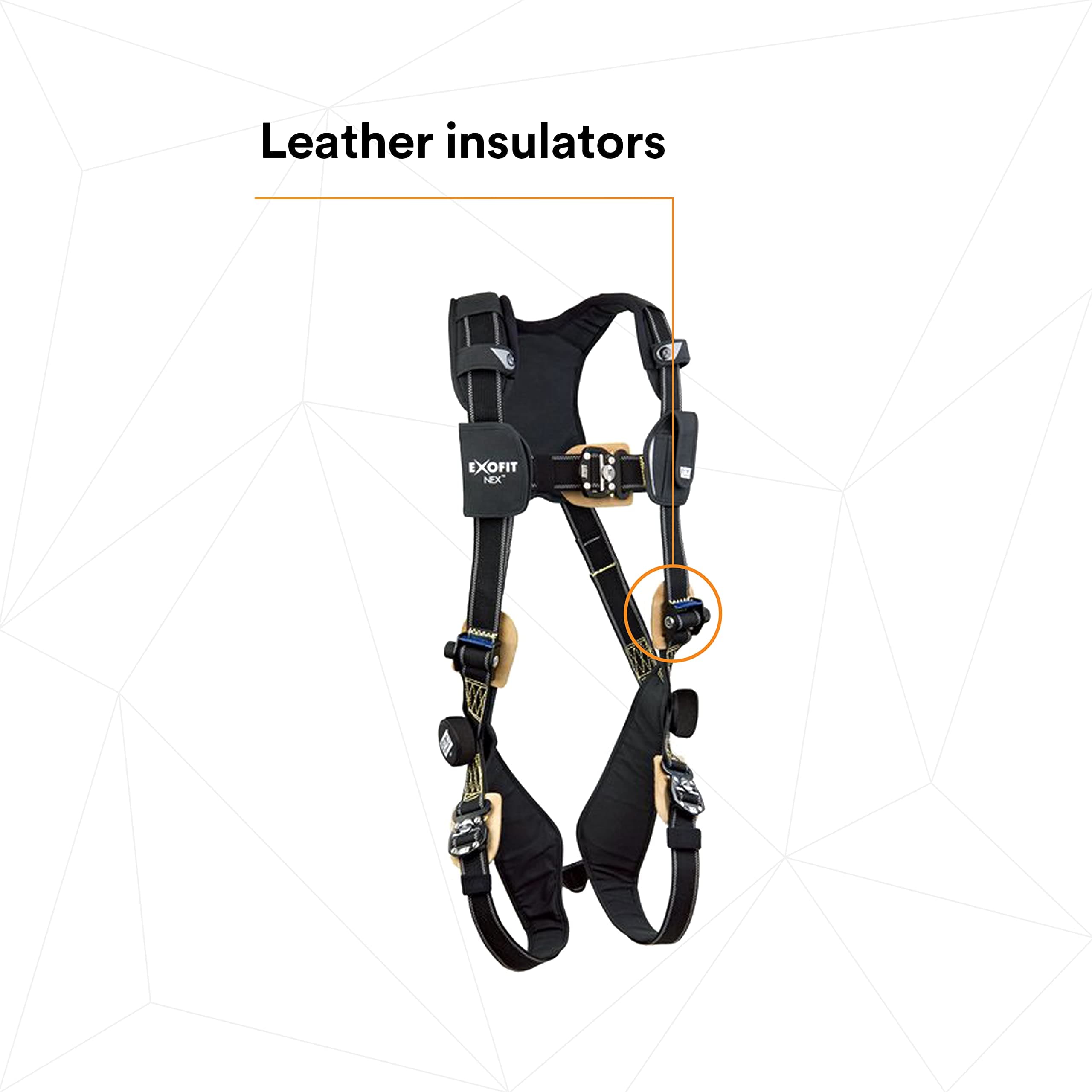3M DBI-SALA Large ExoFit NEX Arc Flash Full BodyVest Style Harness With Tech-Lite PVC Coated Aluminum Back D-Ring