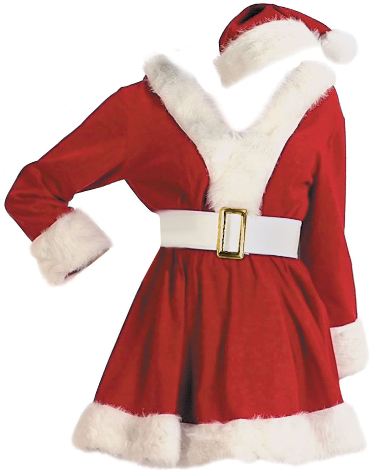 Halco Corduroy Elf Costume Girls Sizes 4-6 Red [8053-4]