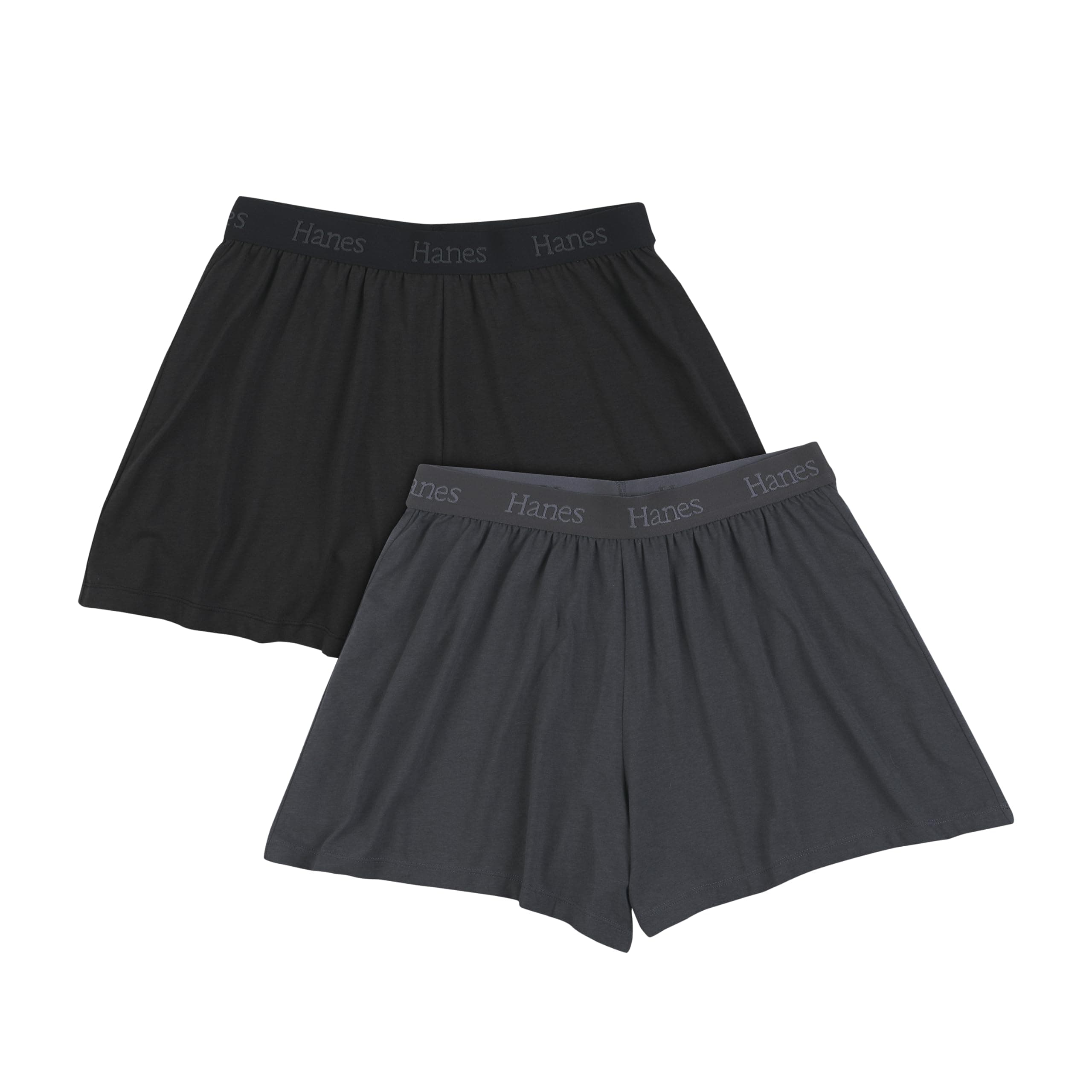 HanesWomen's Originals SuperSoft Comfywear Sleep Shorts, 3.25" (2 Pack)