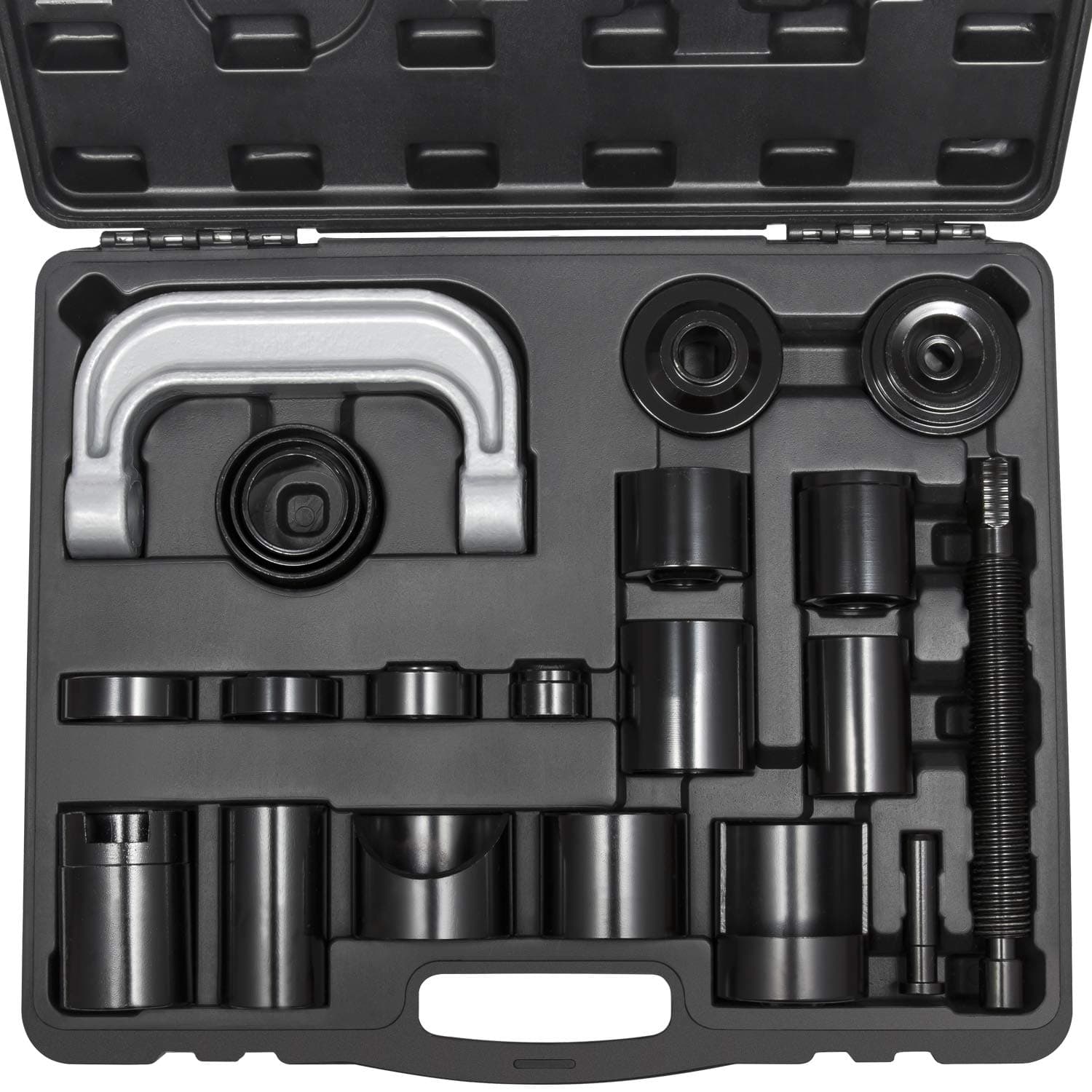 Camoo 21PCs Master Ball Joint Press U-Joint Puller Remover Auto Service Adapter Tool Kit Universal for 2WD/ 4WD Vehicles for Ford, GM, Dodge, IHC, Jeep.