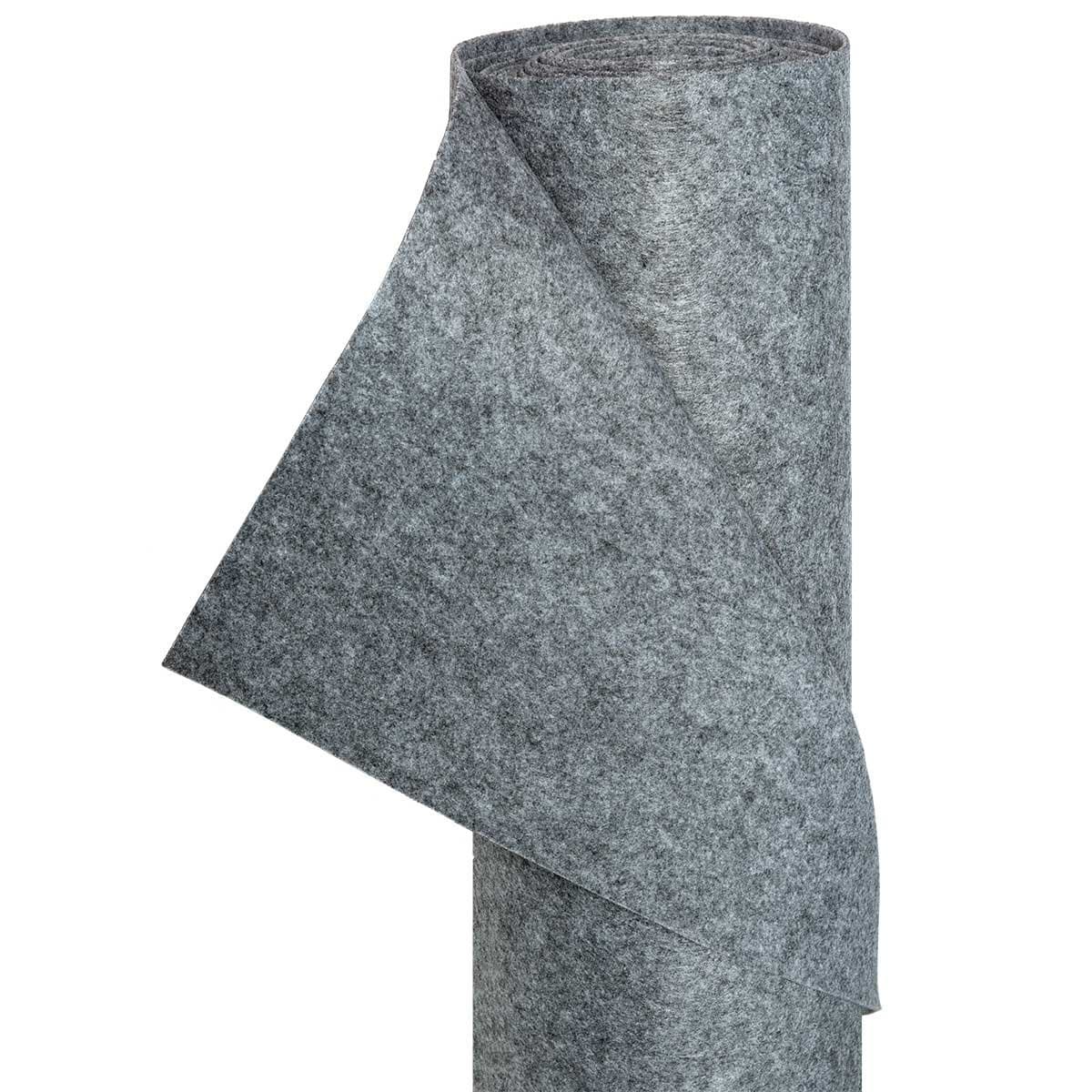 HaGa® Decorative Craft Felt Fabric, 1.5 m Width Sold by the Metre, Various Colours, Felt, grey, Grey