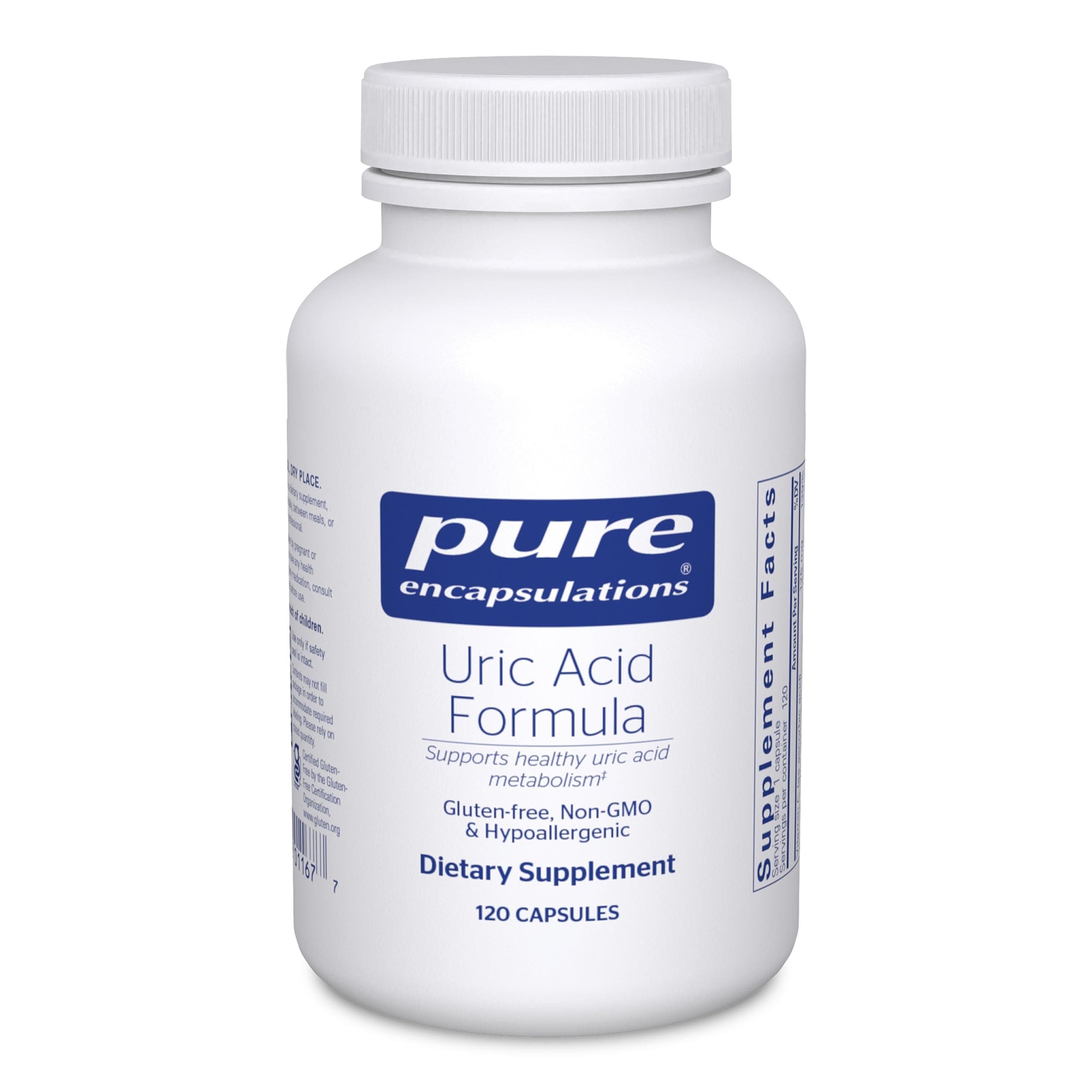 Uric Acid Formula - Hypoallergenic Supplement with Vitamins and Herbal Extracts to Support Healthy Uric Acid Metabolism - 120 Capsules