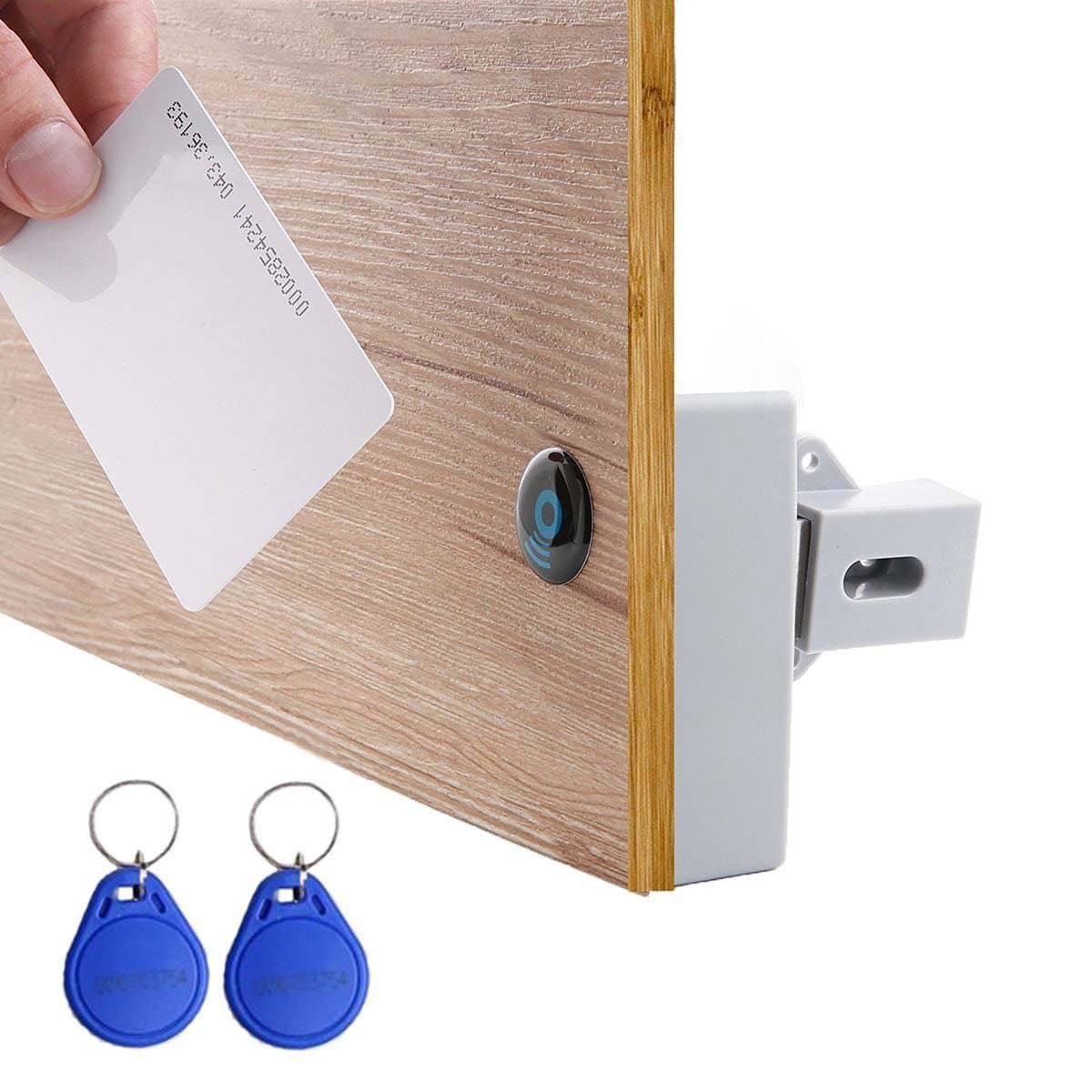 RFID Electronic Cabinet Lock Hidden DIY for Wooden Drawer Cabinet Locker, Easy to Use & Programmable