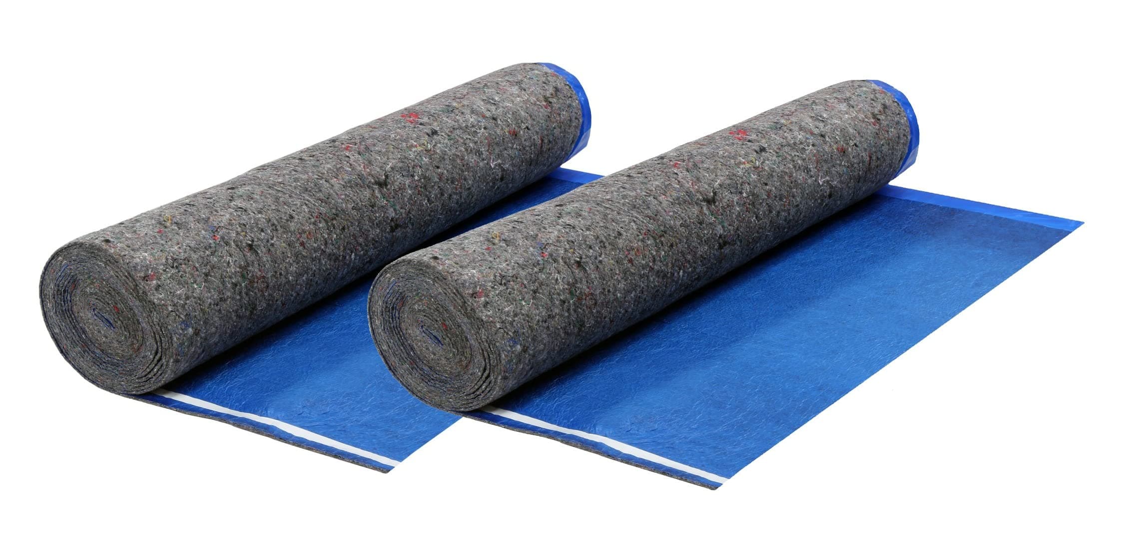 AMERIQUE 691322307061 200SQFT Royal Blue 5TH Generation Extreme Quiet Super Heavy Duty Felt 3-in-1 Underlayment Padding with Tape & Vapor Barrier, 3.2MM, 200 Square Feet